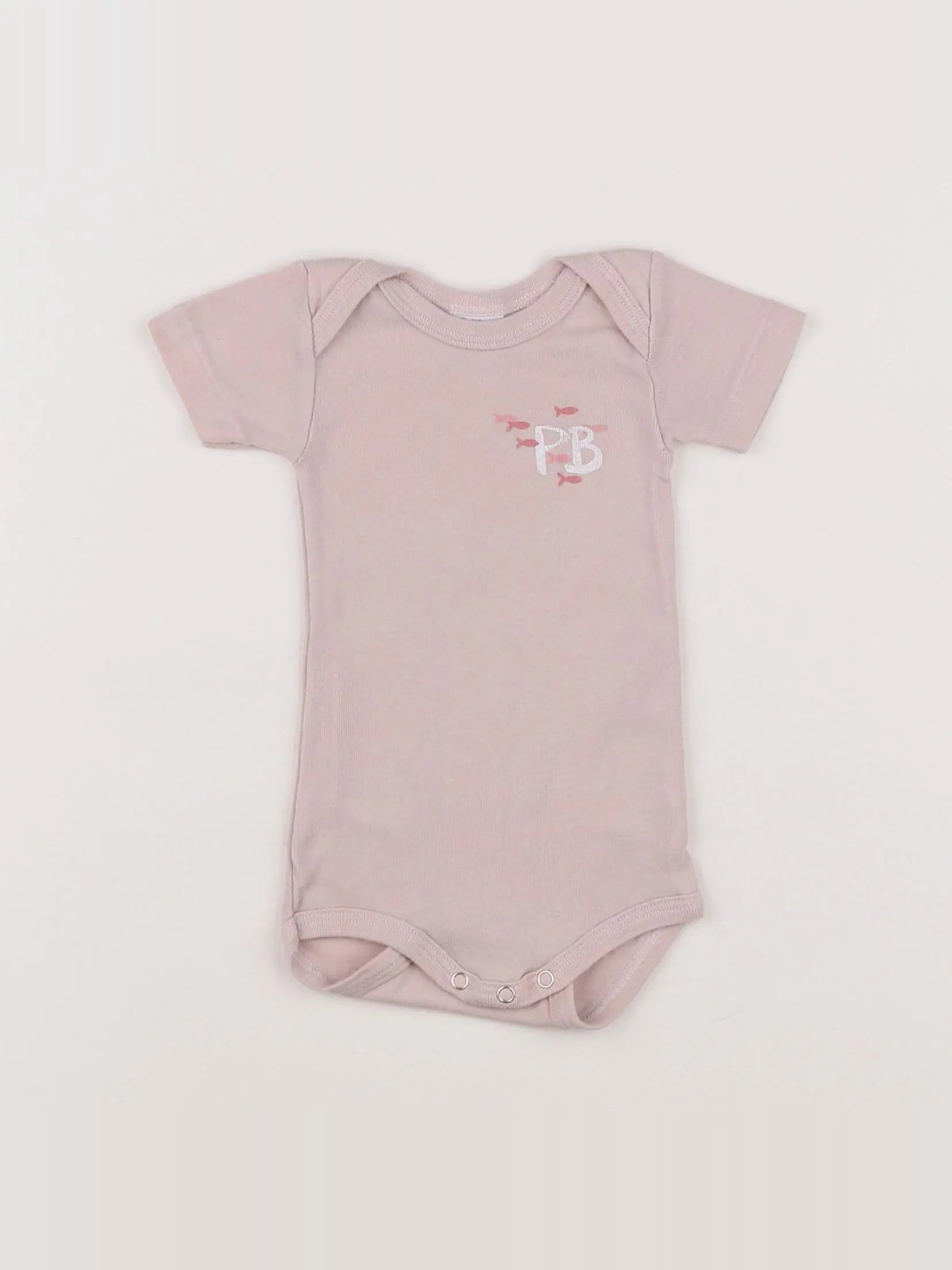 Petit Bateau - body rose - 3 mois