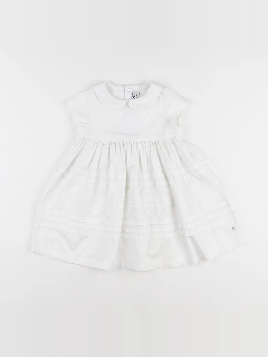 Petit Bateau - robe blanc - 18 mois