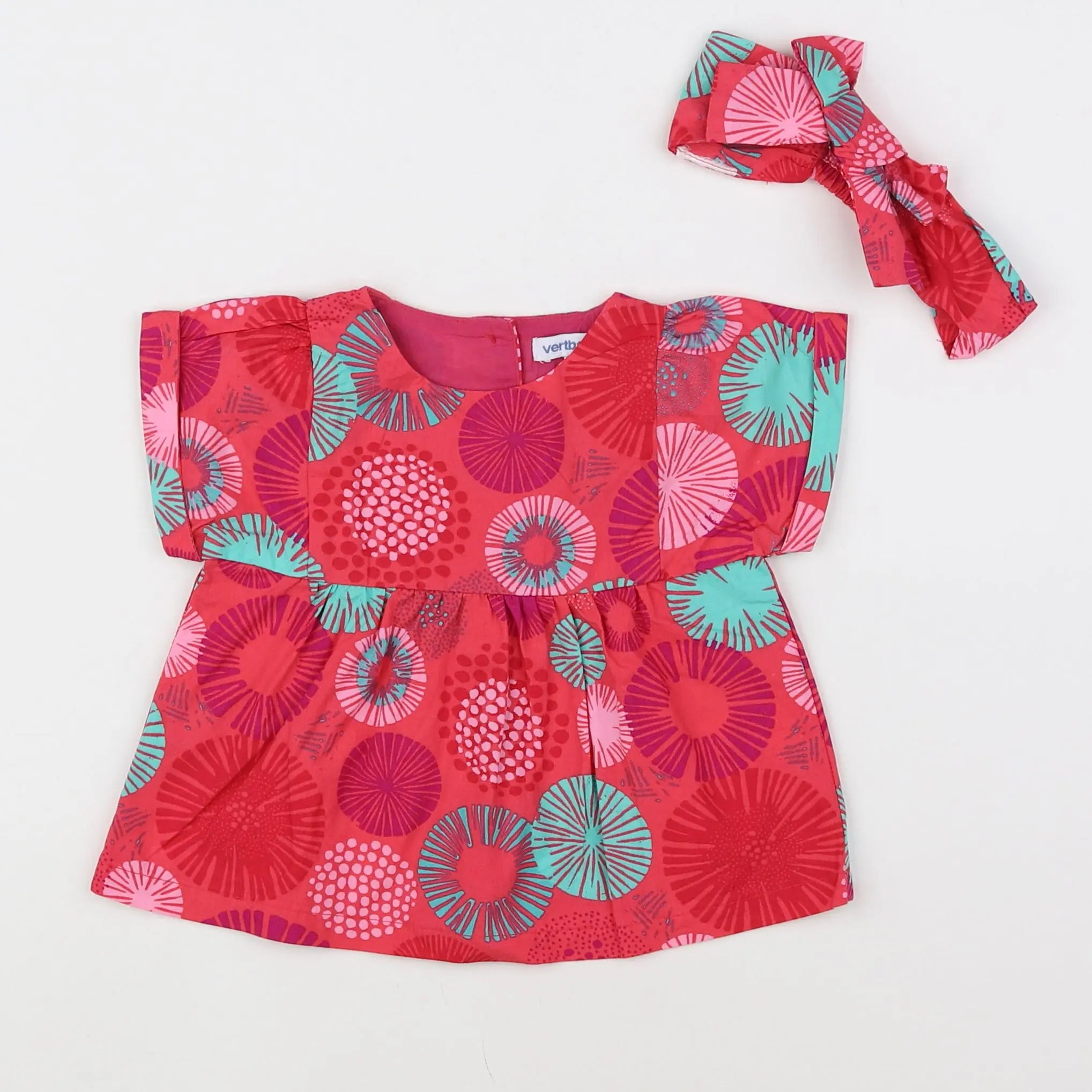 Vertbaudet - blouse multicolore - 12 mois