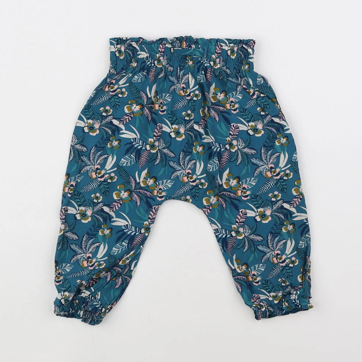 Vertbaudet - pantalon bleu - 12 mois