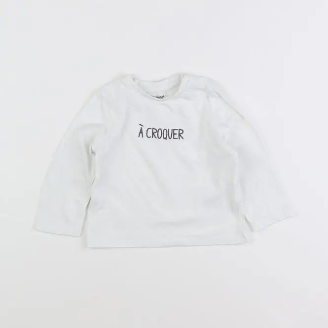 Vertbaudet - tee-shirt blanc - 12 mois