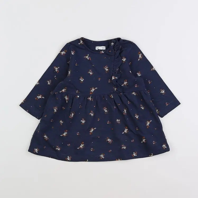 Vertbaudet - robe bleu - 12 mois