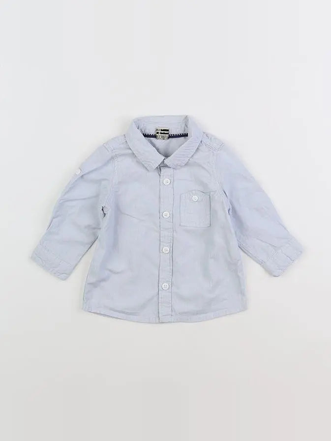 Tape à l'oeil - chemise blanc, bleu - 6 mois