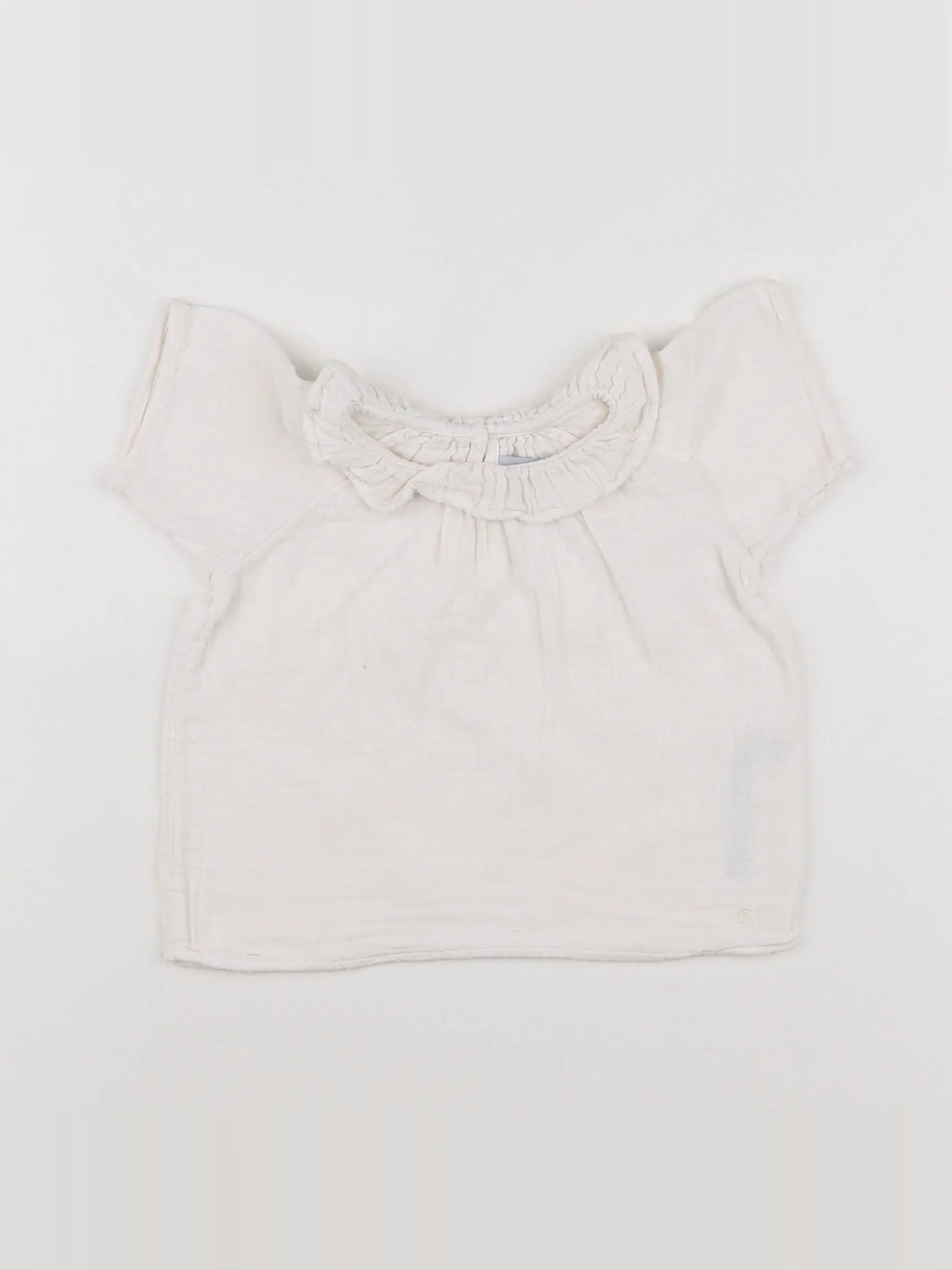 Petit Bateau - blouse blanc - 6 mois