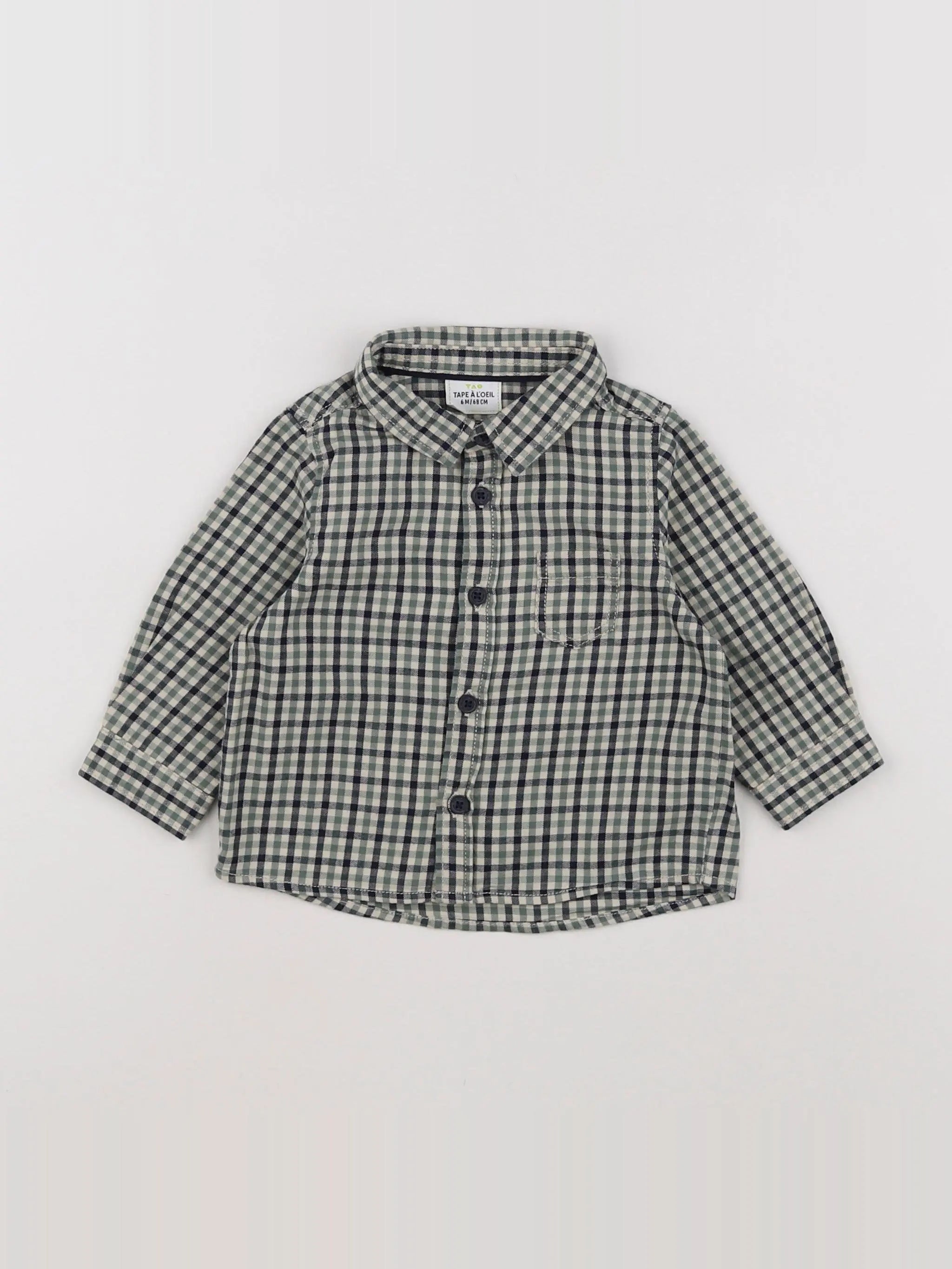 Tape à l'oeil - chemise vert - 6 mois