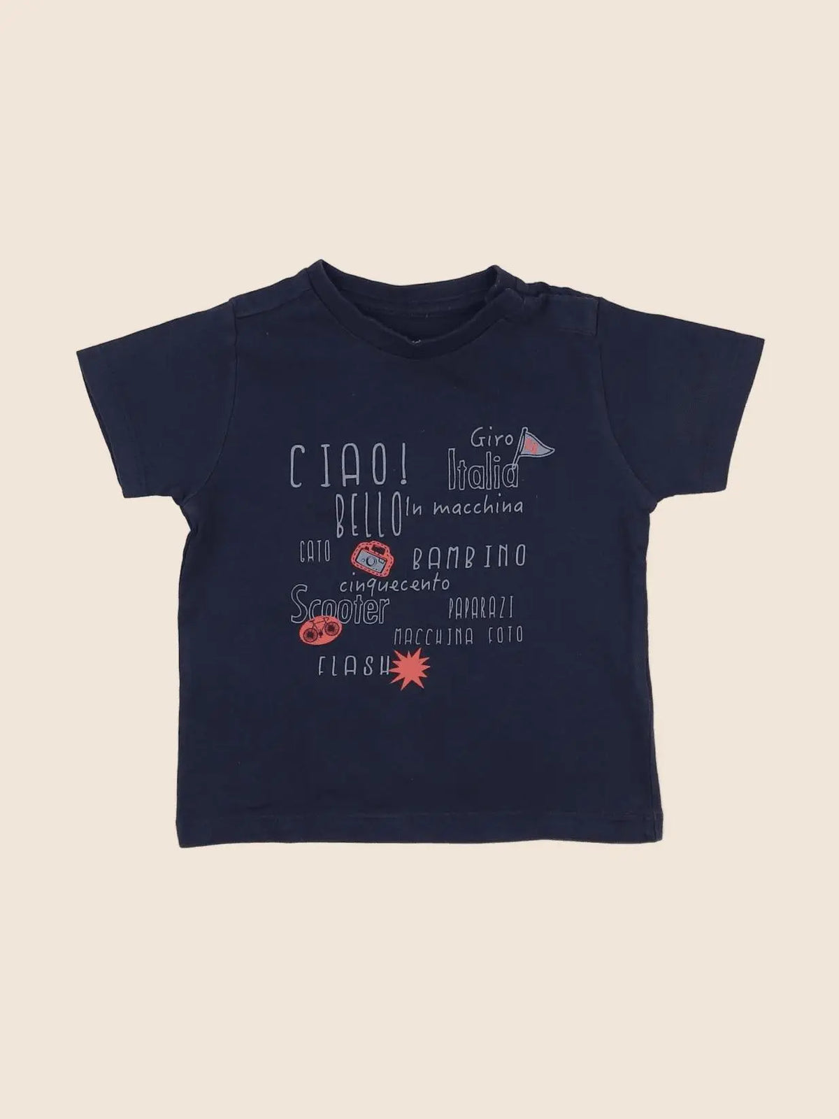 Vertbaudet - tee-shirt bleu - 12 mois