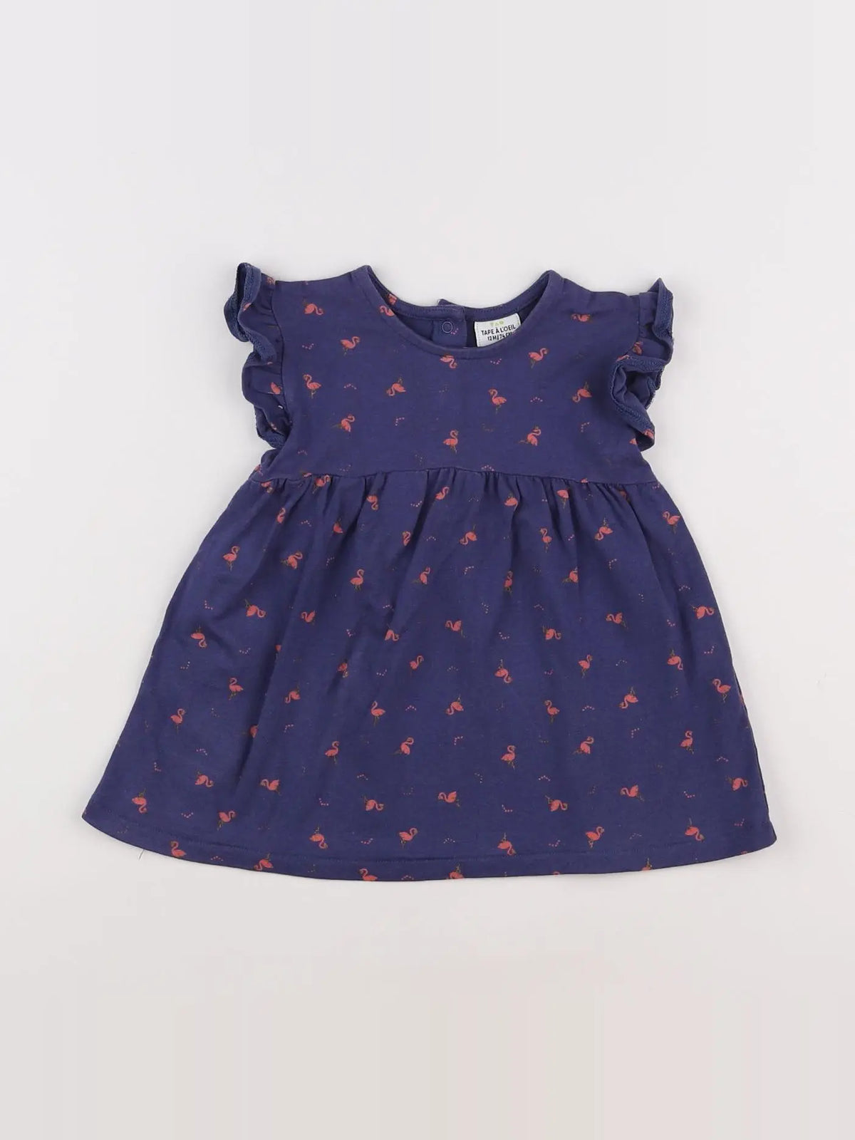 Tape à l'oeil - robe bleu, orange - 12 mois