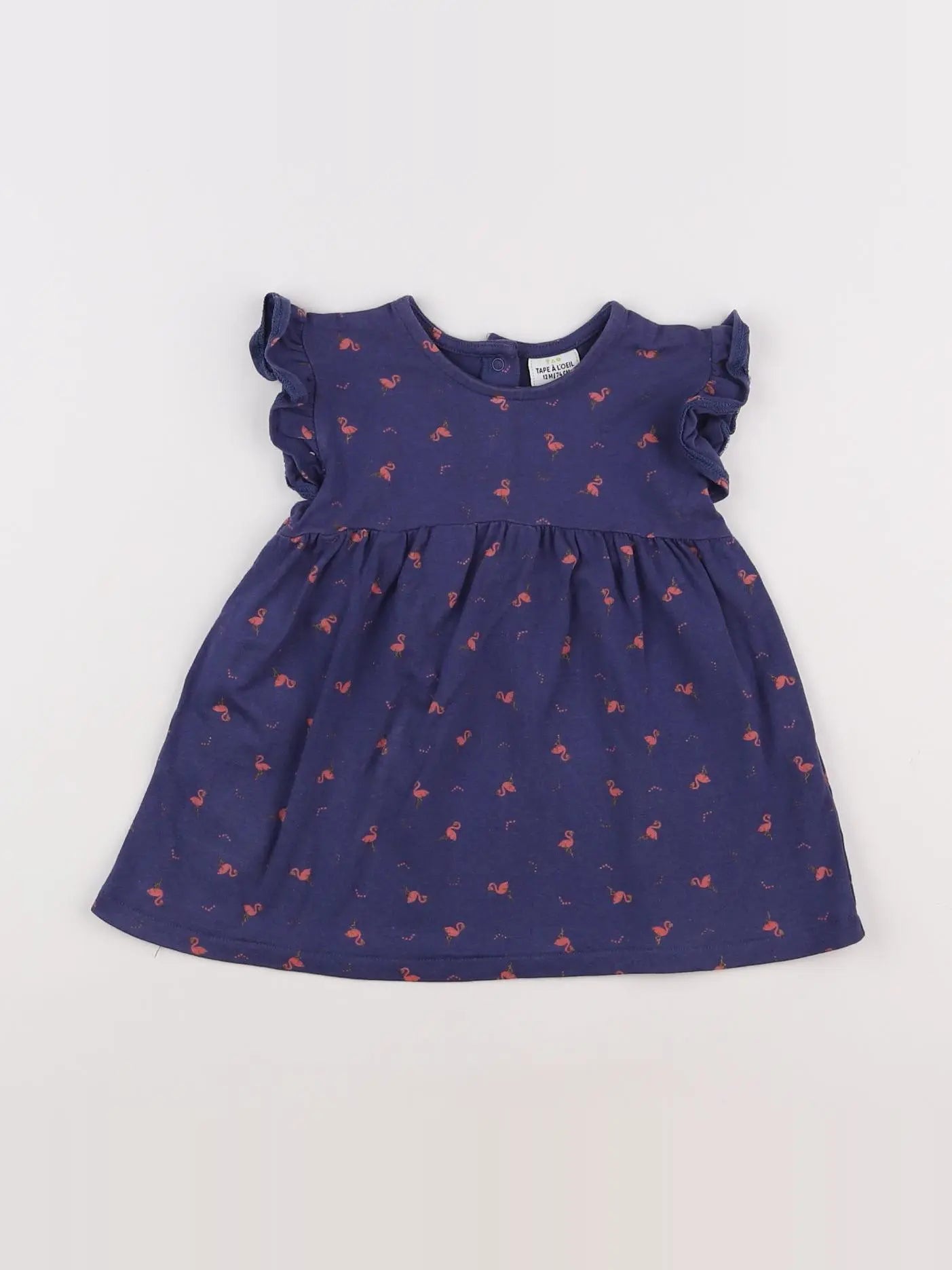 Tape à l'oeil - robe bleu, orange - 12 mois