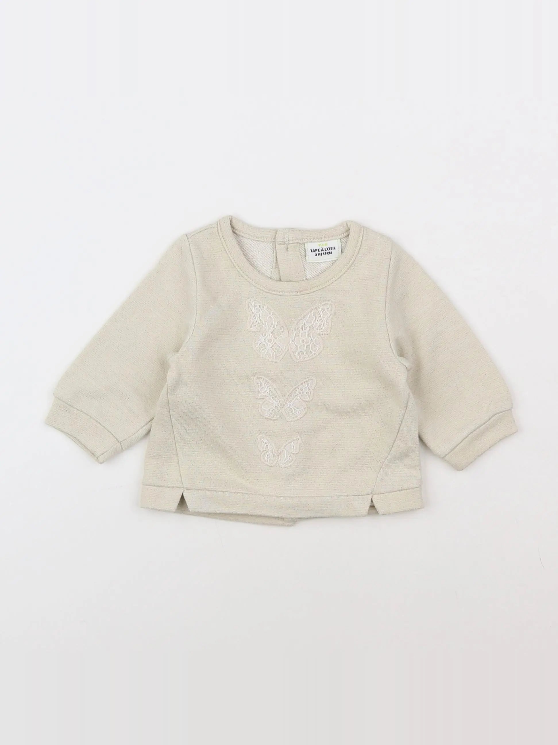 Tape à l'oeil - sweat beige - 3 mois