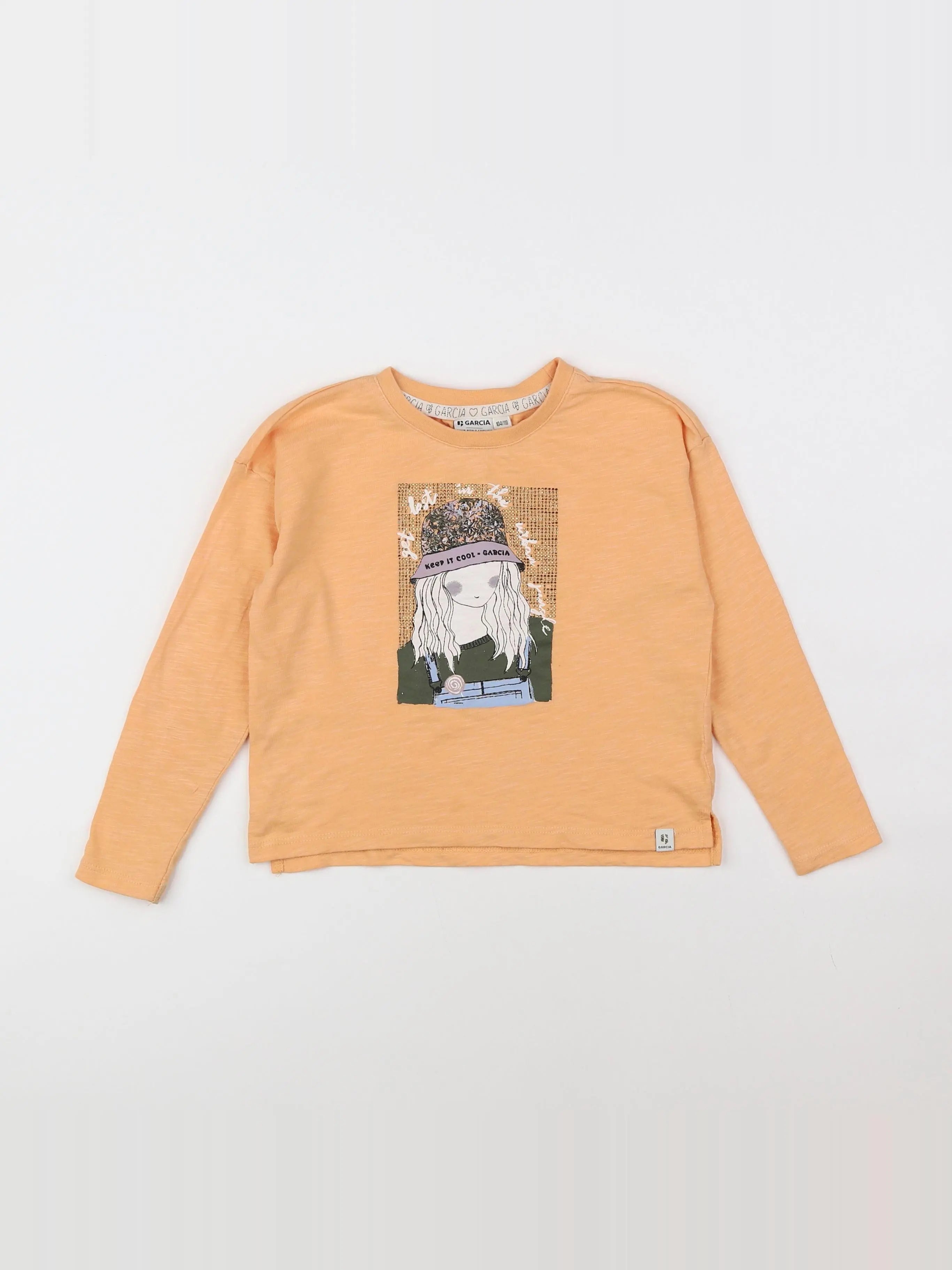 Garcia - tee-shirt orange - 4/5 ans