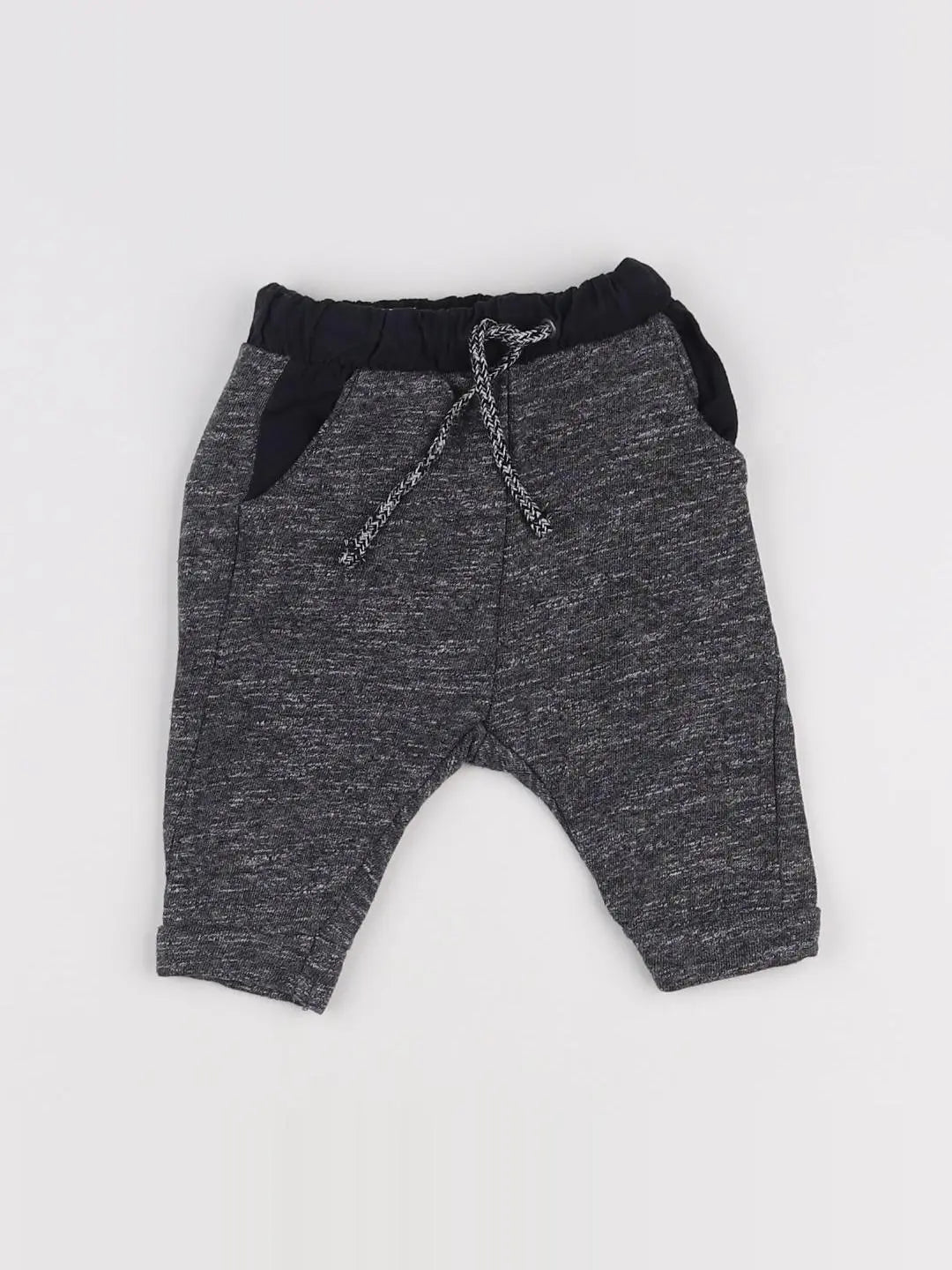 Zara - jogging gris, noir - 3/6 mois