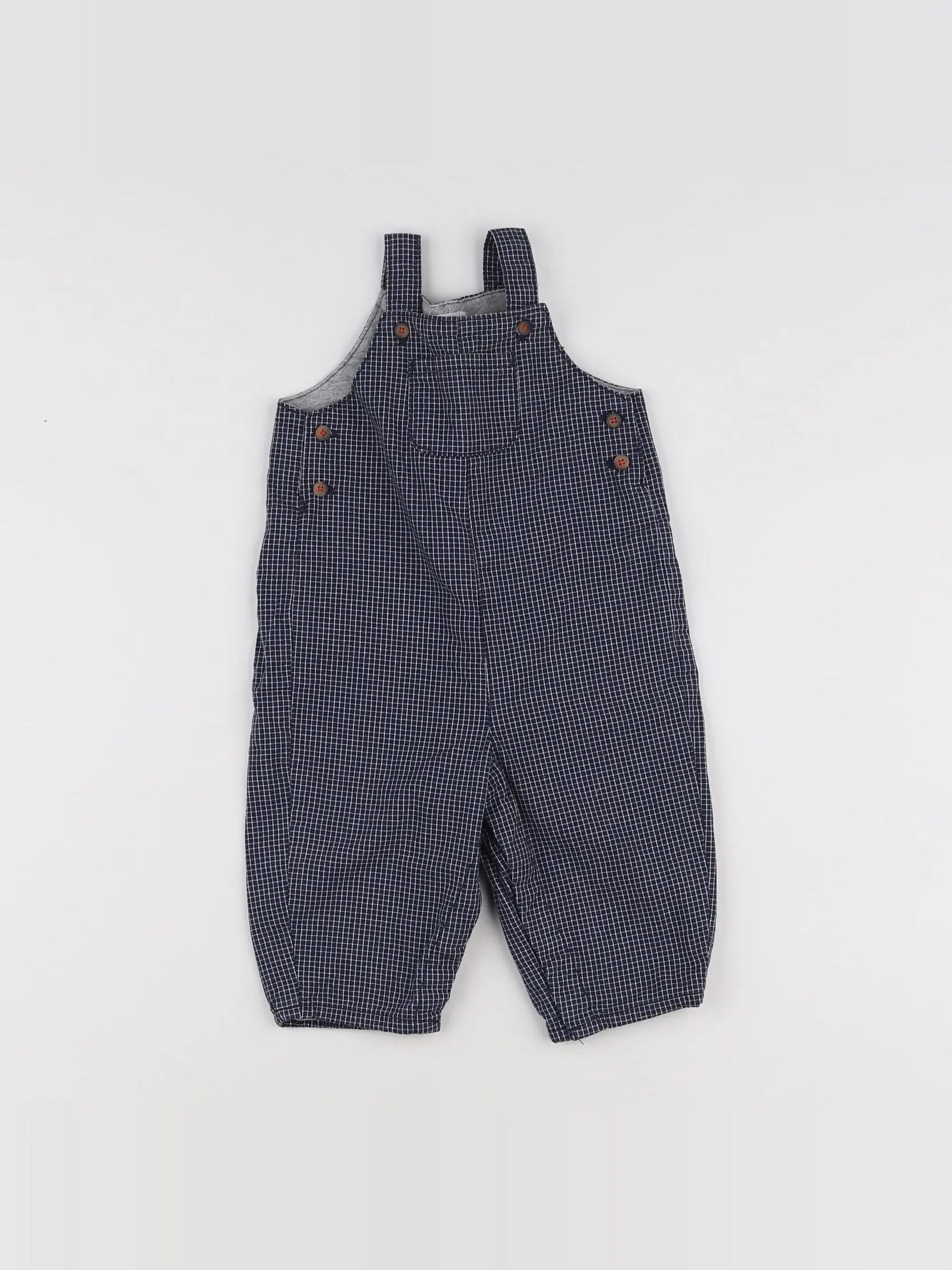 Boutchou - salopette bleu, blanc - 6 mois