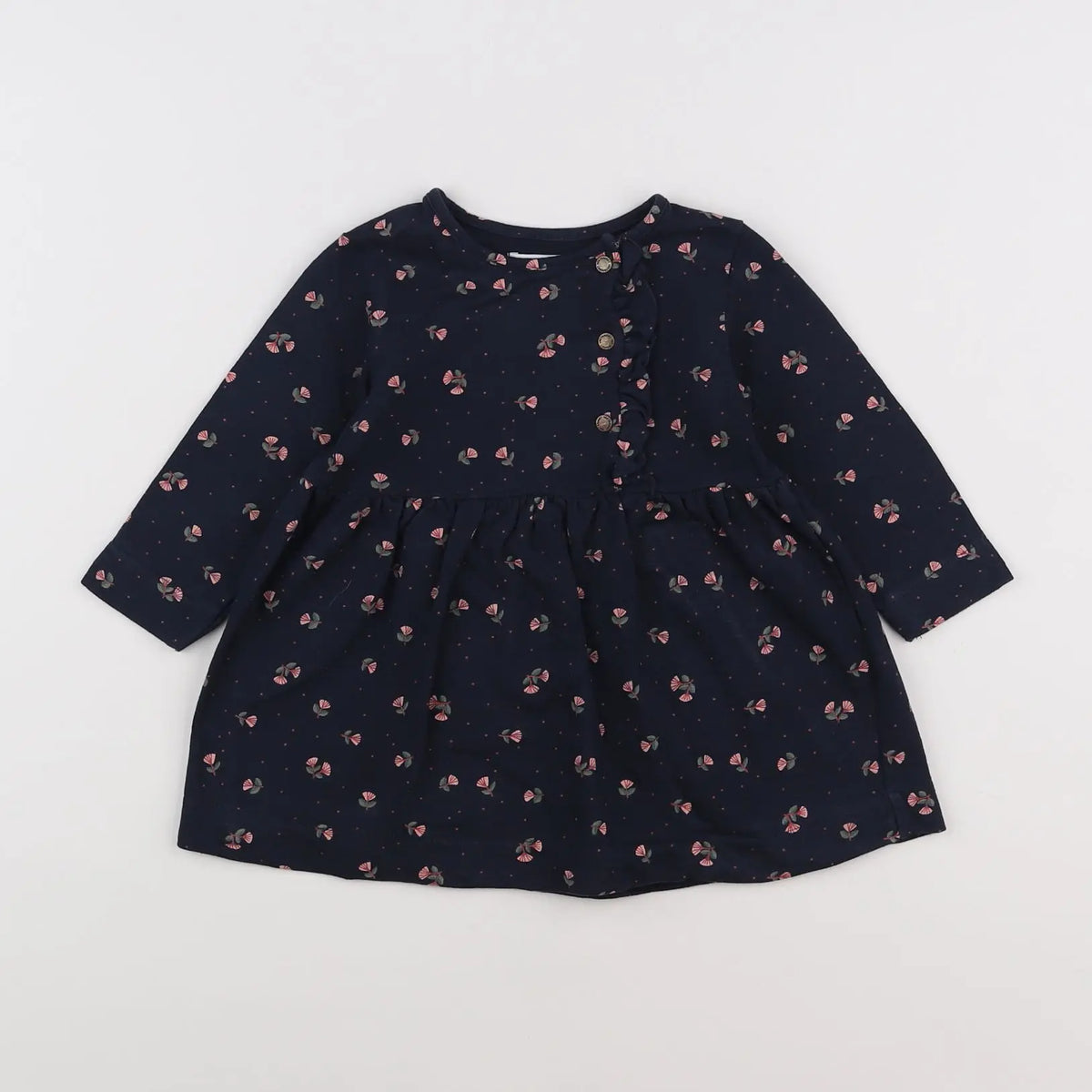 Vertbaudet - robe bleu - 12 mois