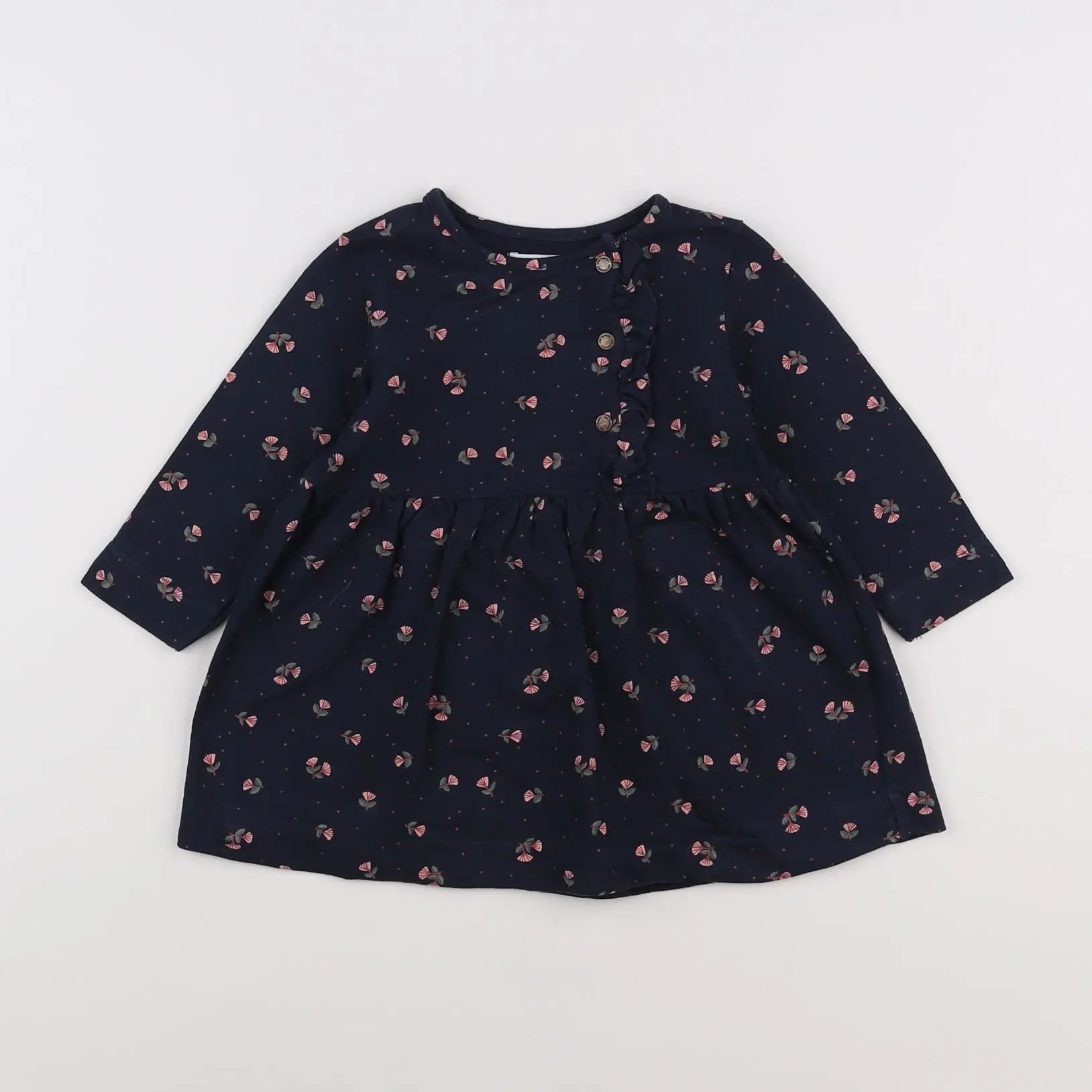 Vertbaudet - robe bleu - 12 mois