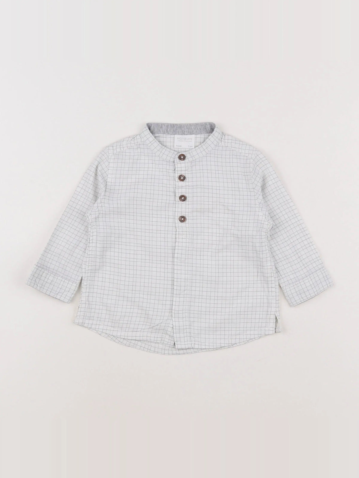Natalys - chemise blanc, gris - 9 mois