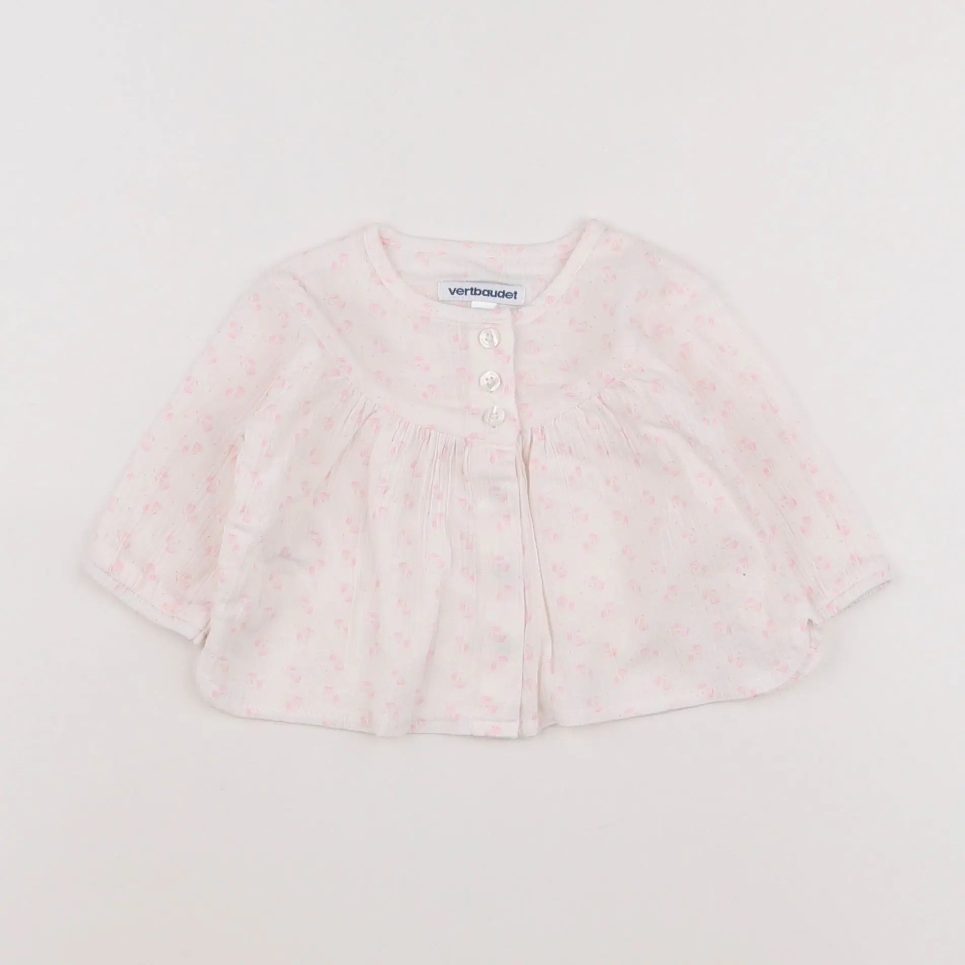 Vertbaudet - blouse blanc - 3 mois