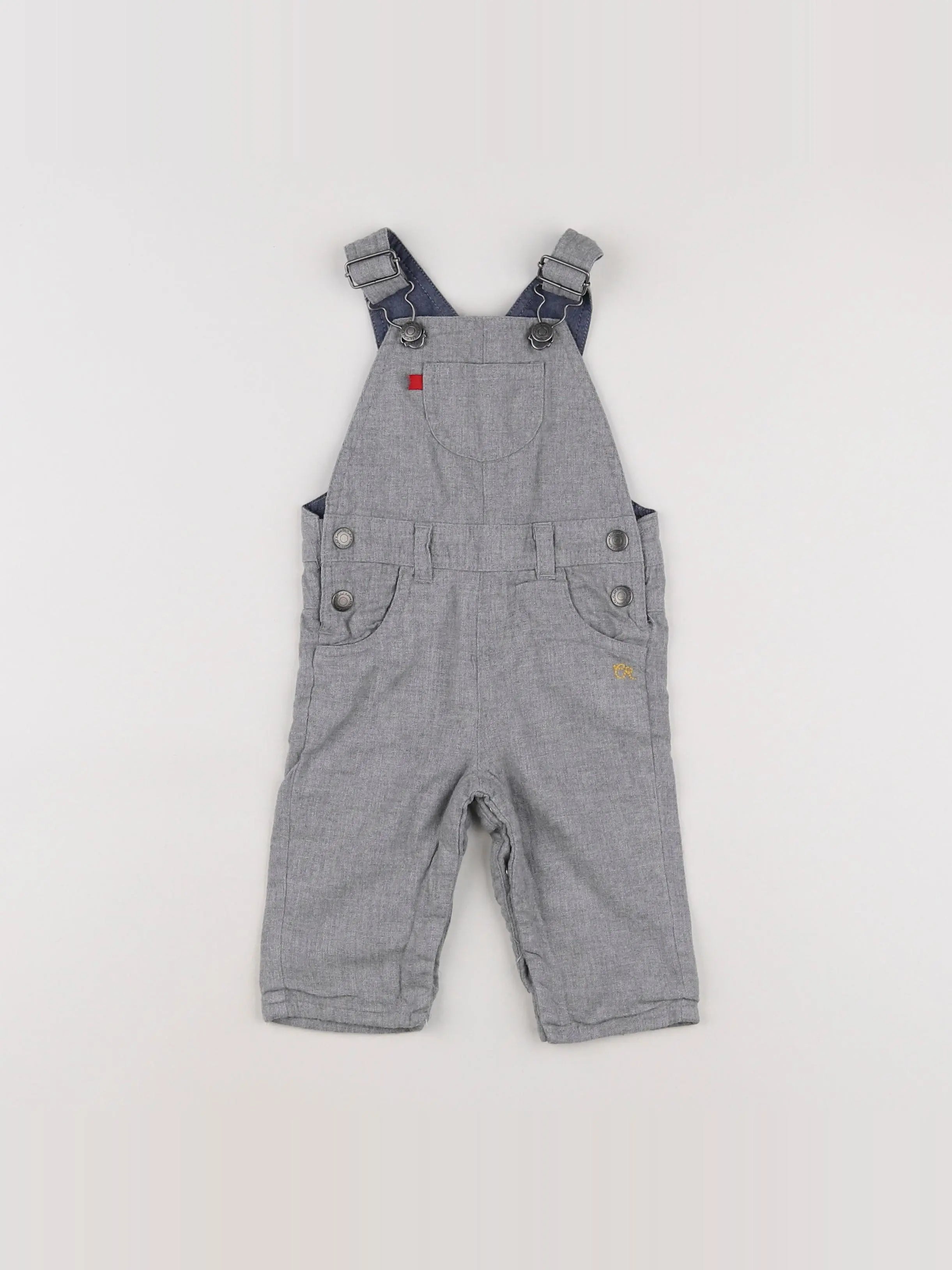 Cadet Rousselle - salopette gris - 6 mois