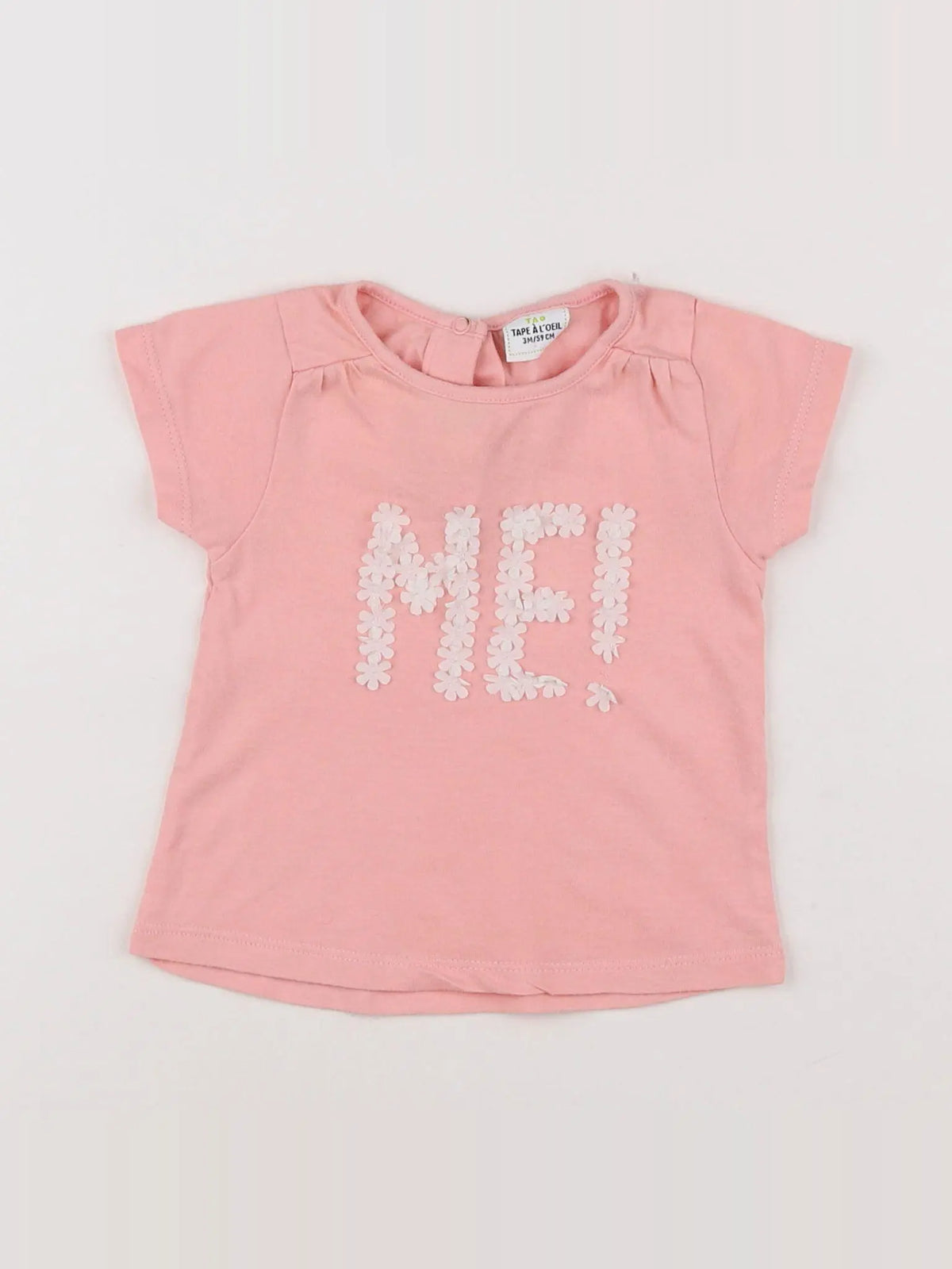 Tape à l'oeil - tee-shirt rose - 3 mois