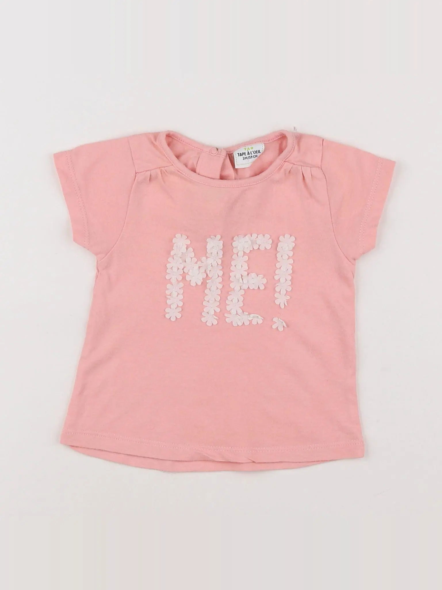Tape à l'oeil - tee-shirt rose - 3 mois