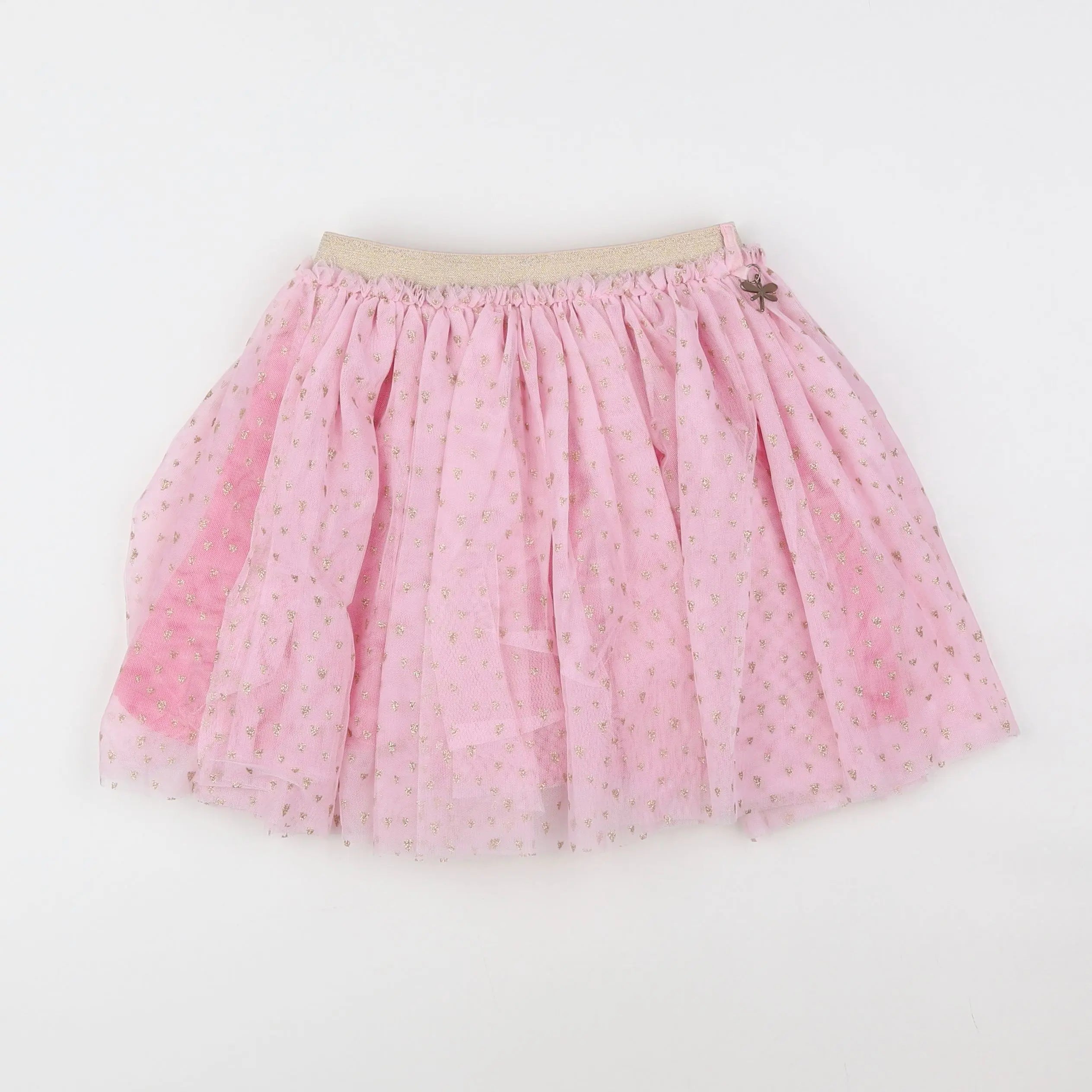 Vertbaudet - jupe rose, or - 10 ans