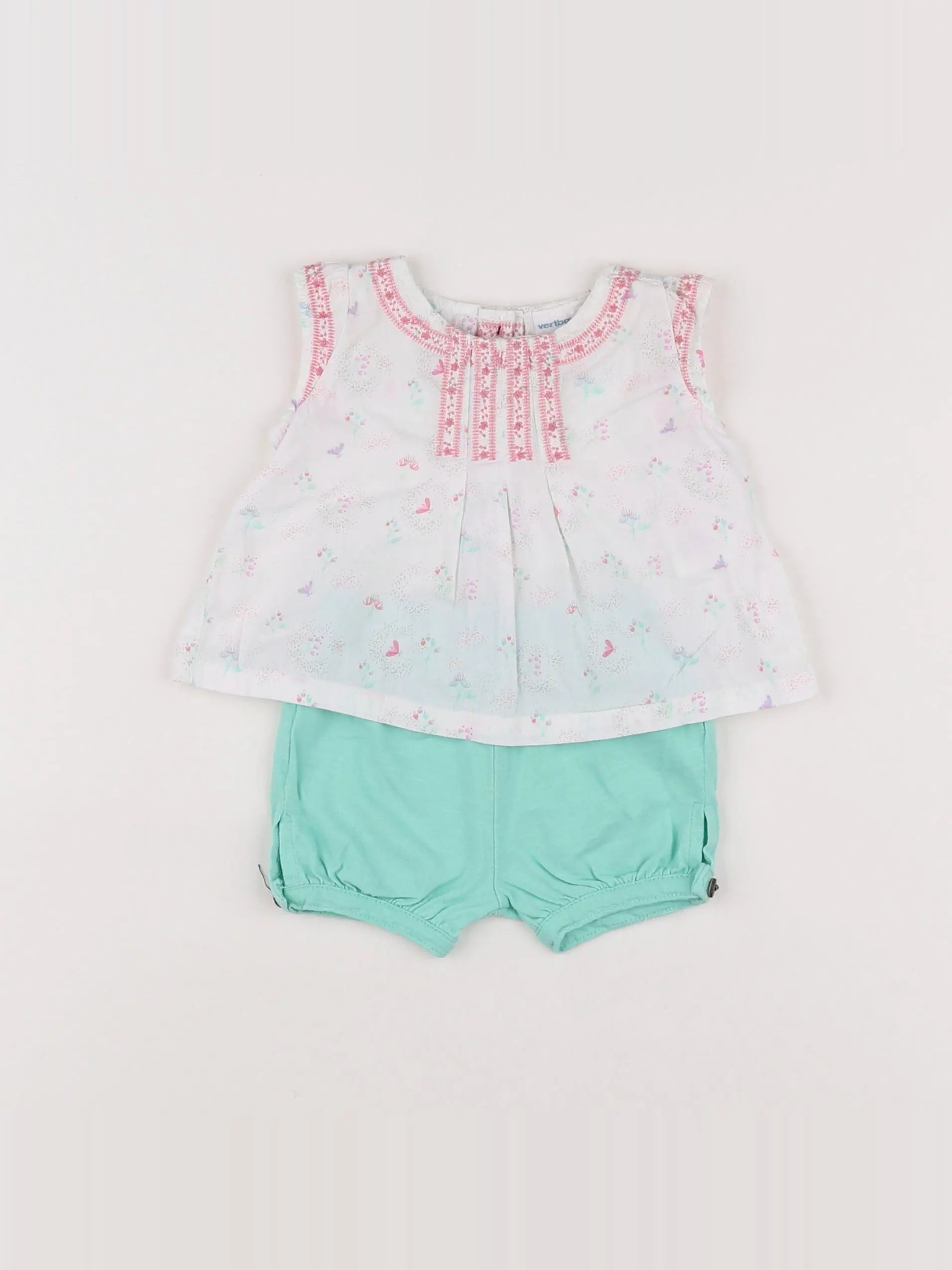 Vertbaudet - pyjama coton multicolore - 1 mois