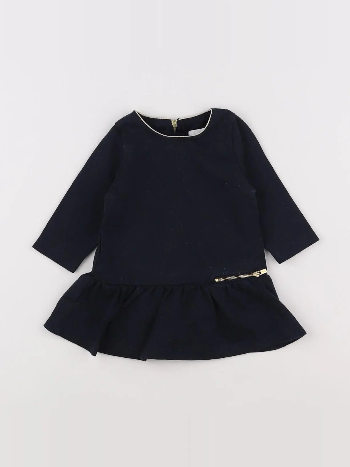 Chloé - robe bleu, or - 3 mois