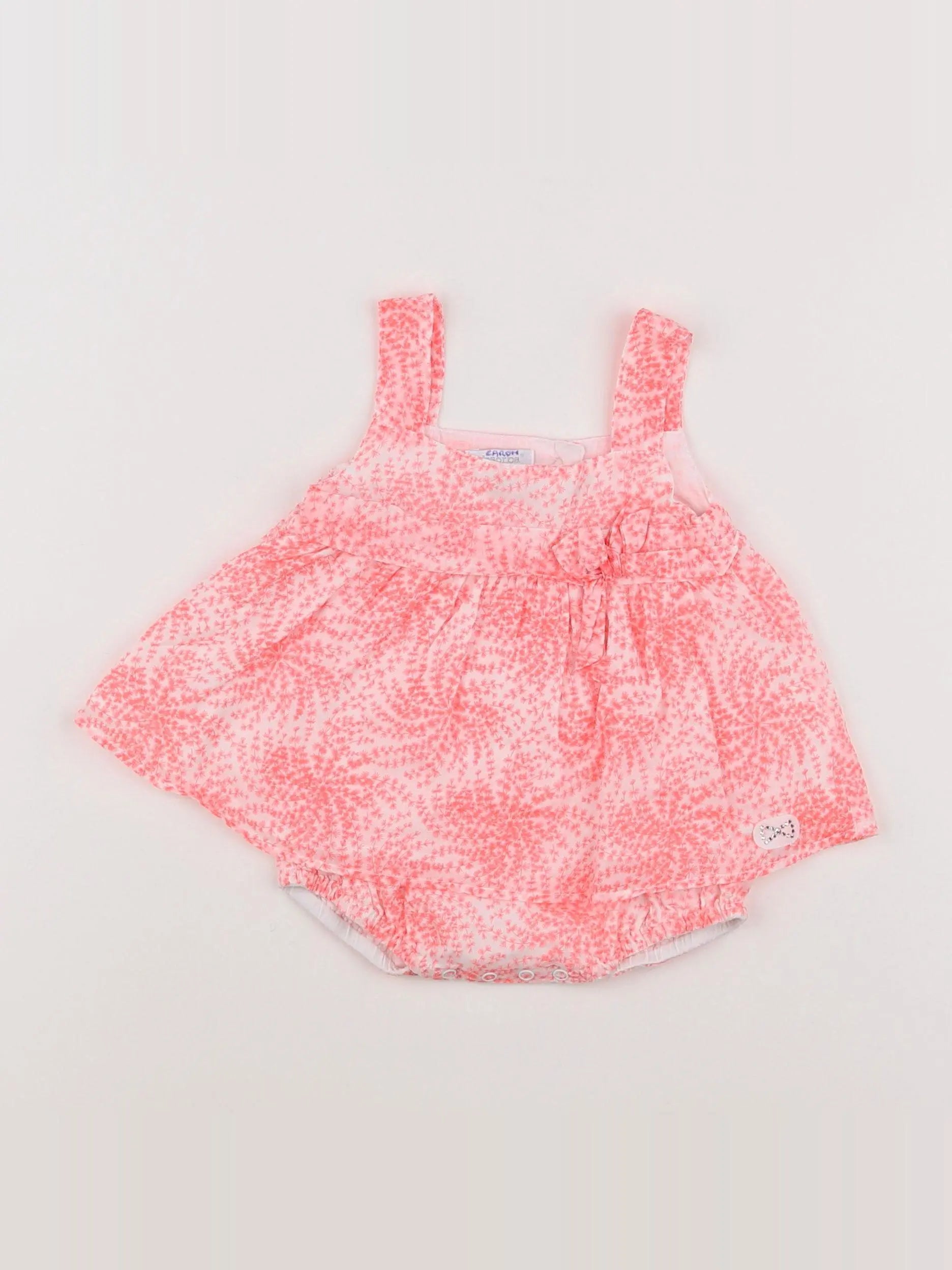 Absorba - robe blanc, orange - 3 mois