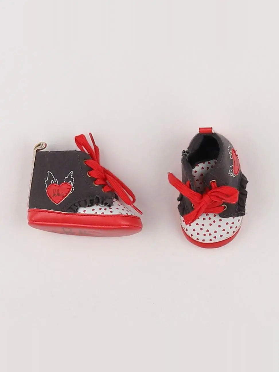 IKKS - chaussons gris, rouge - pointure 17