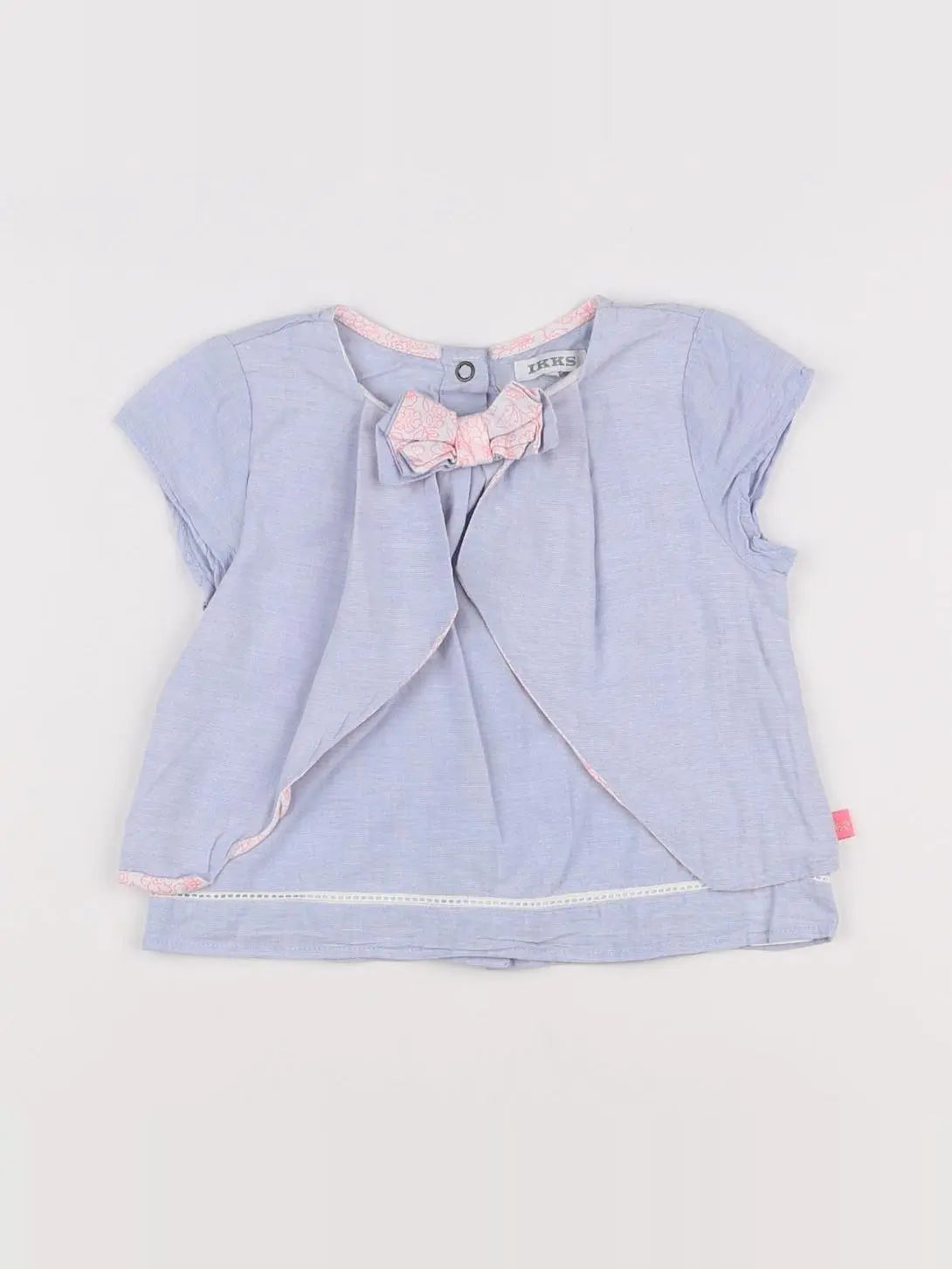 IKKS - blouse bleu - 18 mois