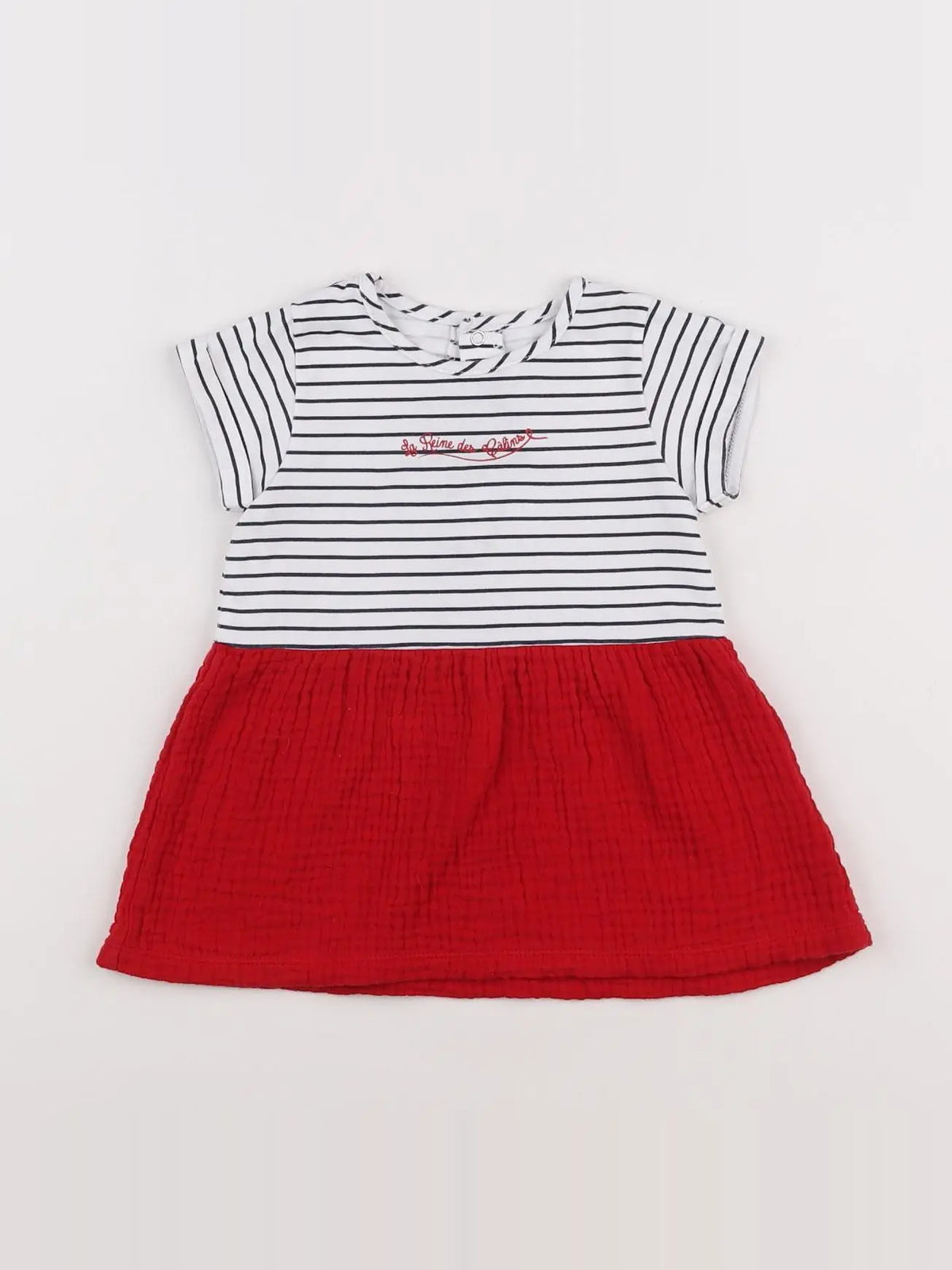 Terre de marins - robe blanc, rouge - 9 mois