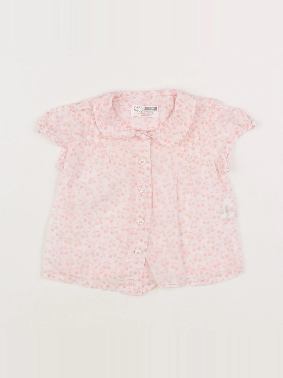 Zara - blouse rose - 3/6 mois