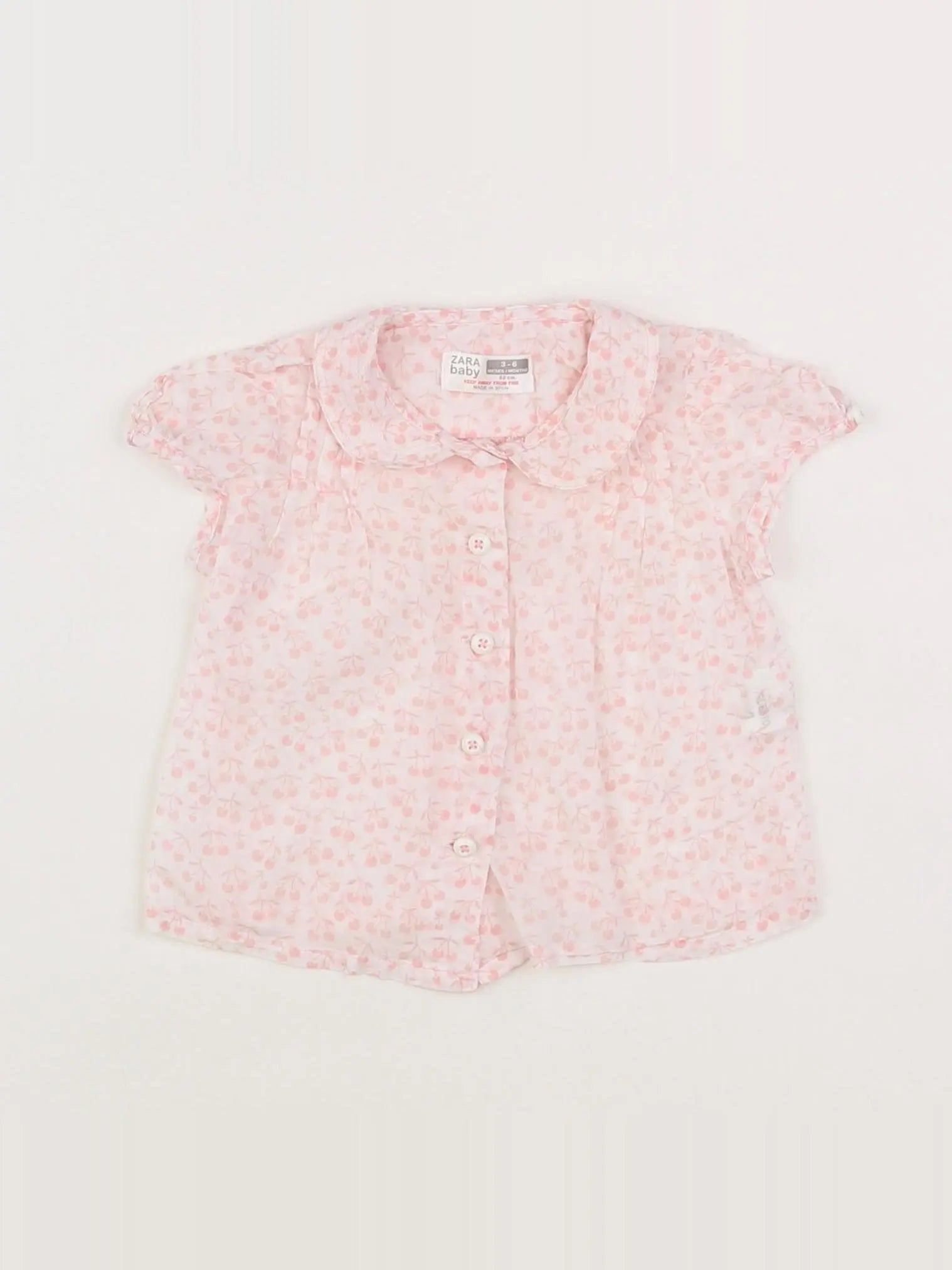 Zara - blouse rose - 3/6 mois