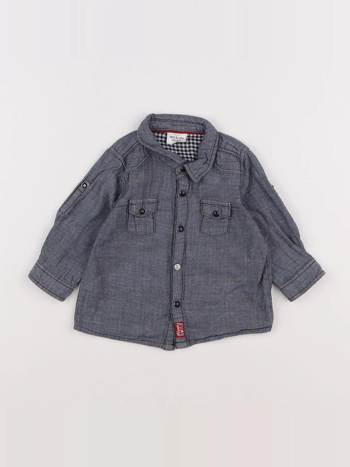 Tape à l'oeil - chemise bleu - 6 mois