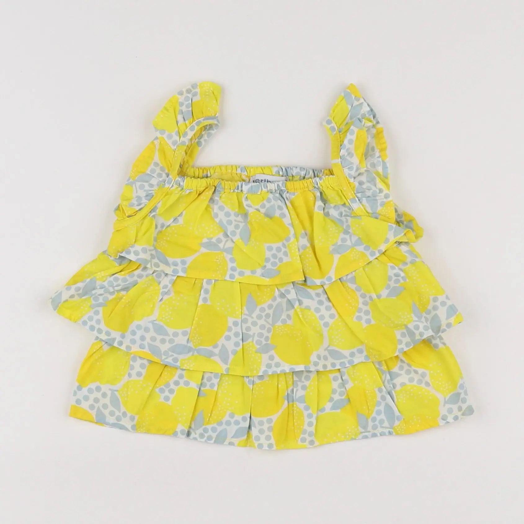 Vertbaudet - blouse jaune - 6 mois