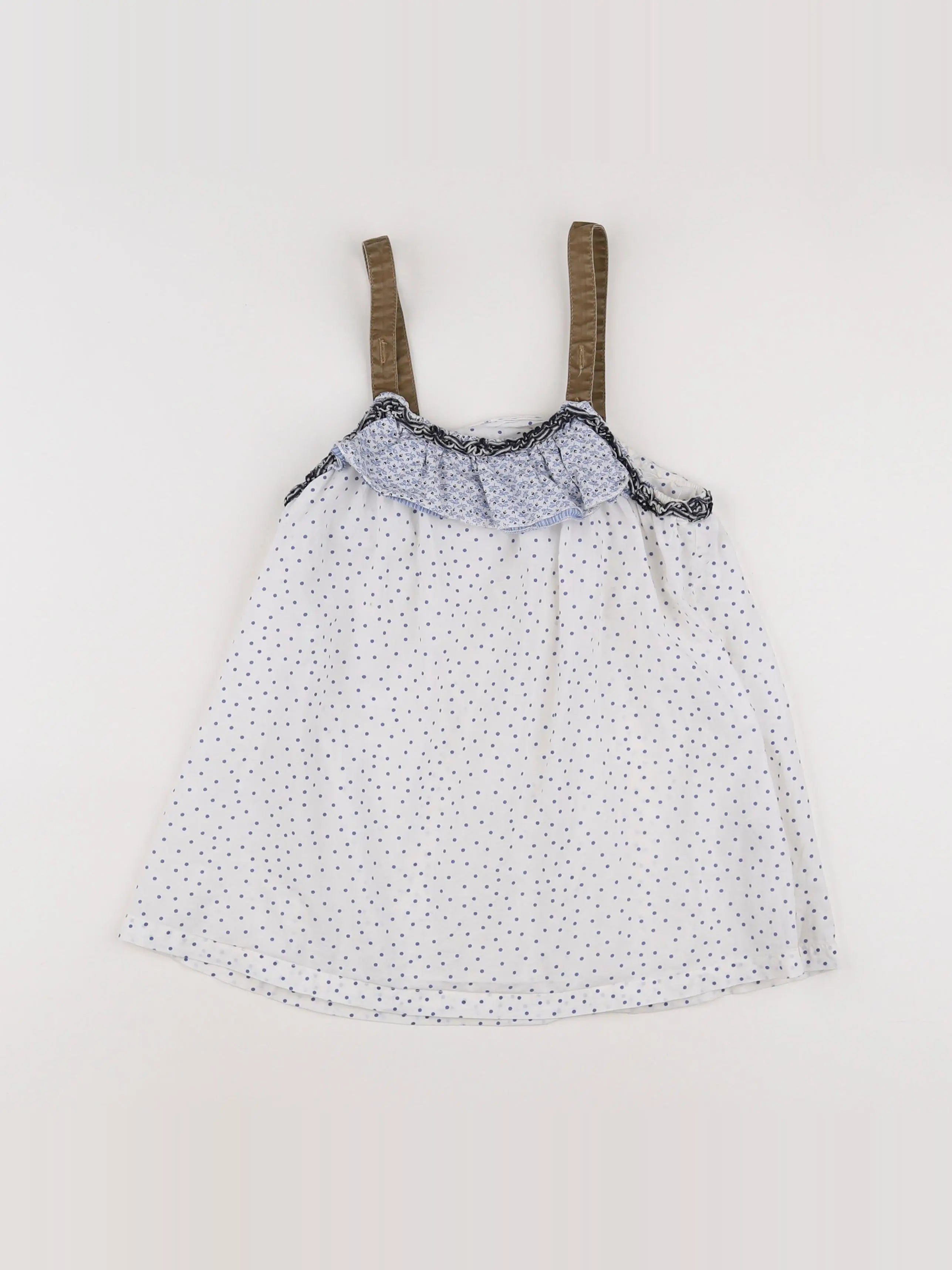 IKKS - blouse blanc, bleu - 10 ans