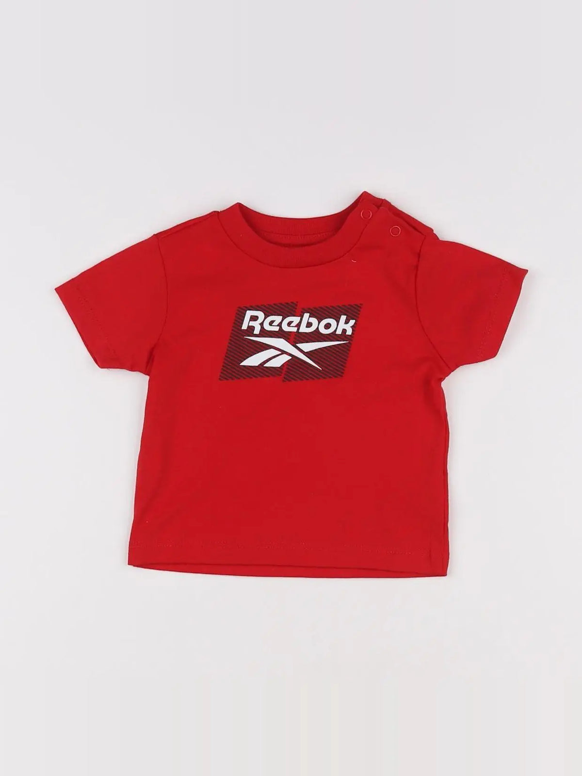 Reebok - tee-shirt blanc, rouge (état neuf) - 3/6 mois