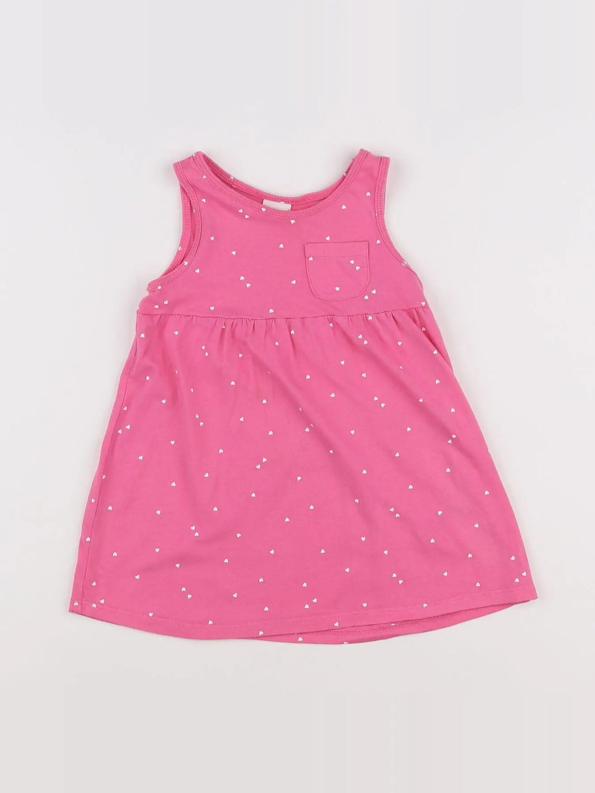 H&M - robe blanc, rose - 9/12 mois