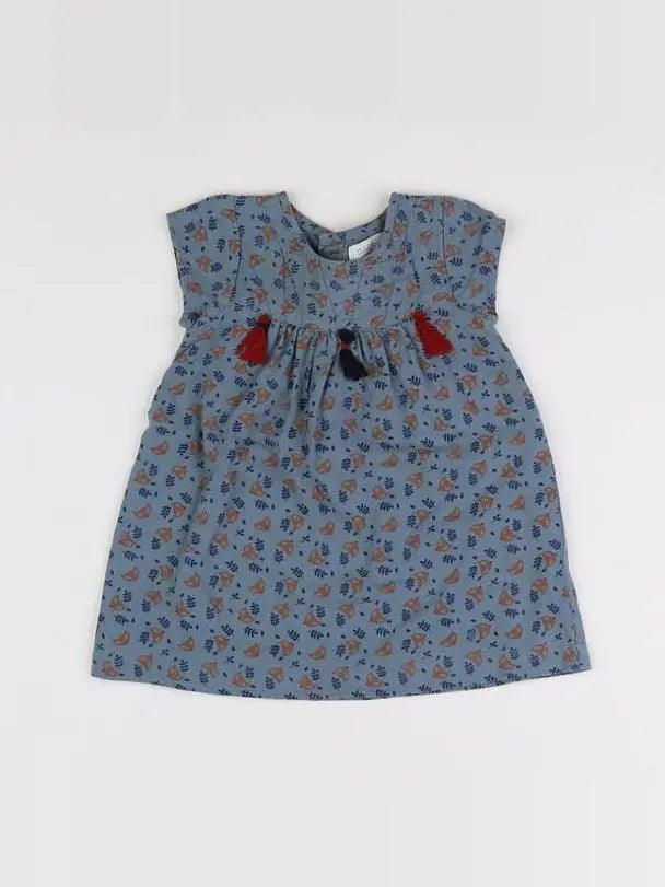 Cadet Rousselle - robe bleu - 6 mois