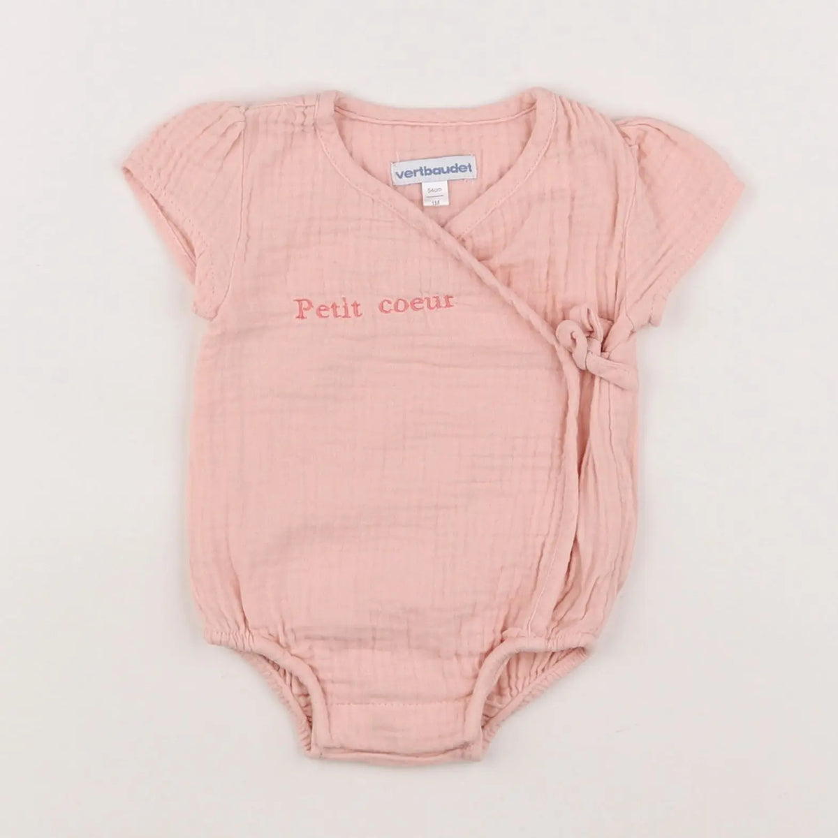 Vertbaudet - combinaison rose - 3 mois