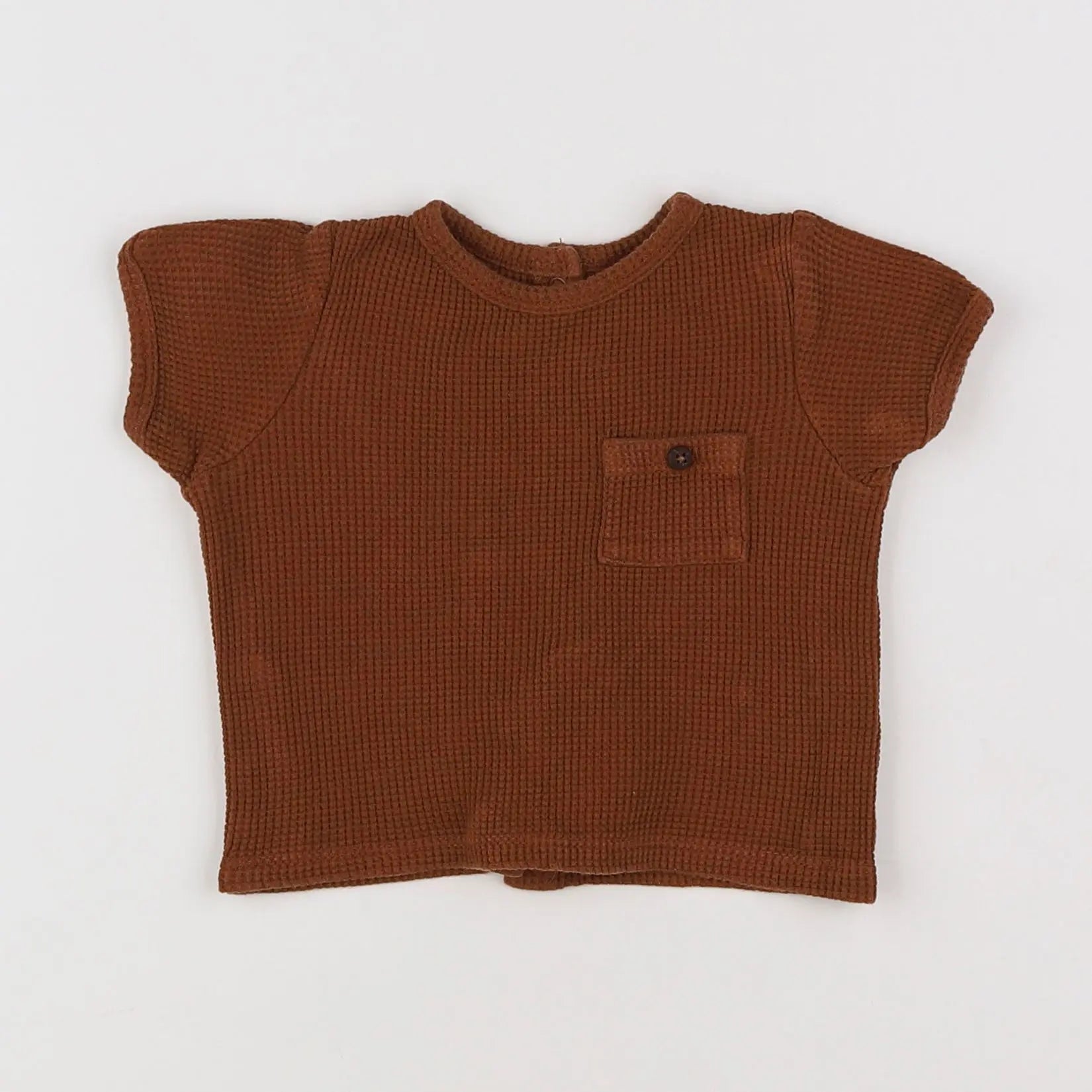 Vertbaudet - tee-shirt marron - 6 mois