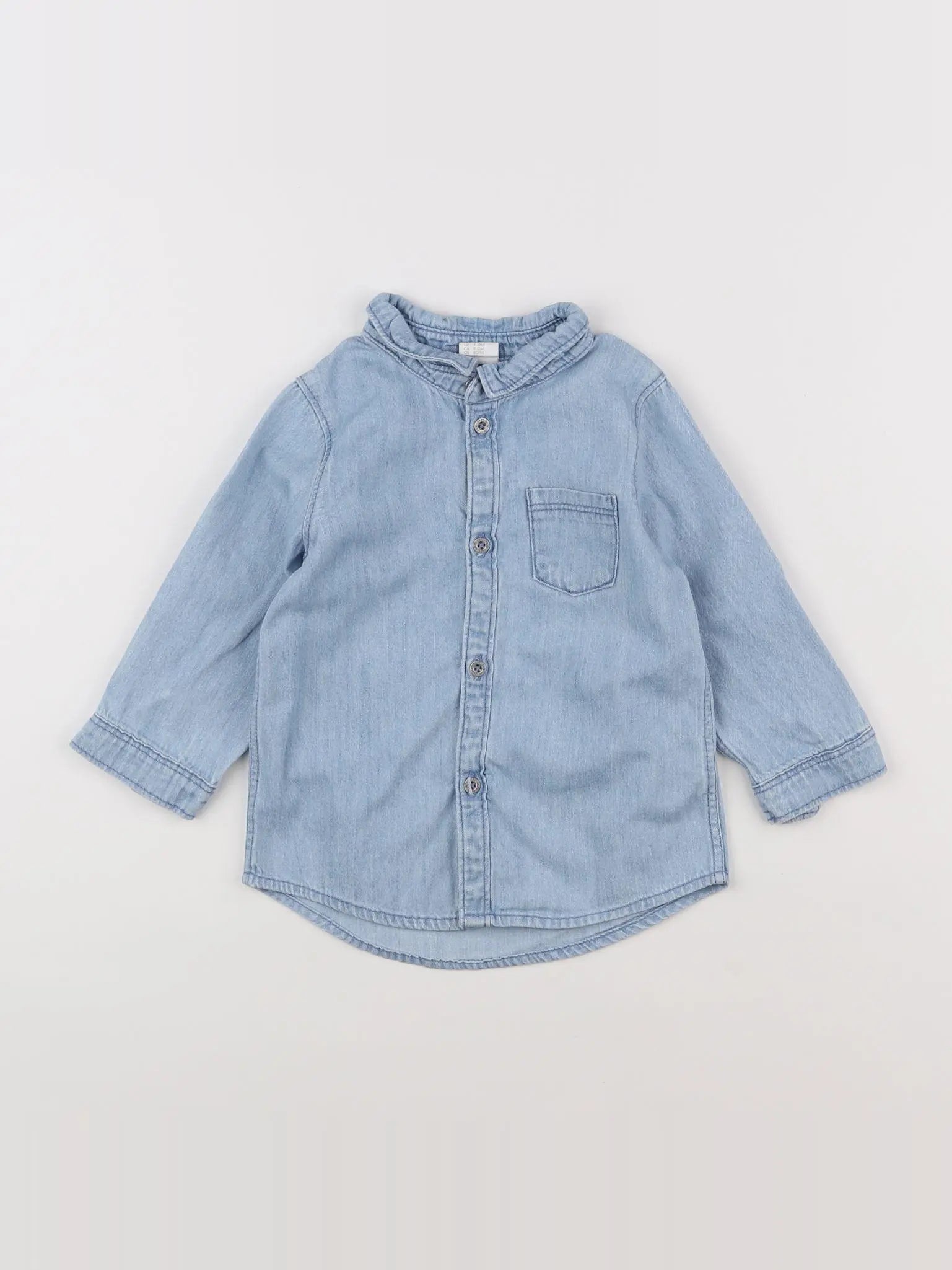H&M - chemise bleu - 9/12 mois