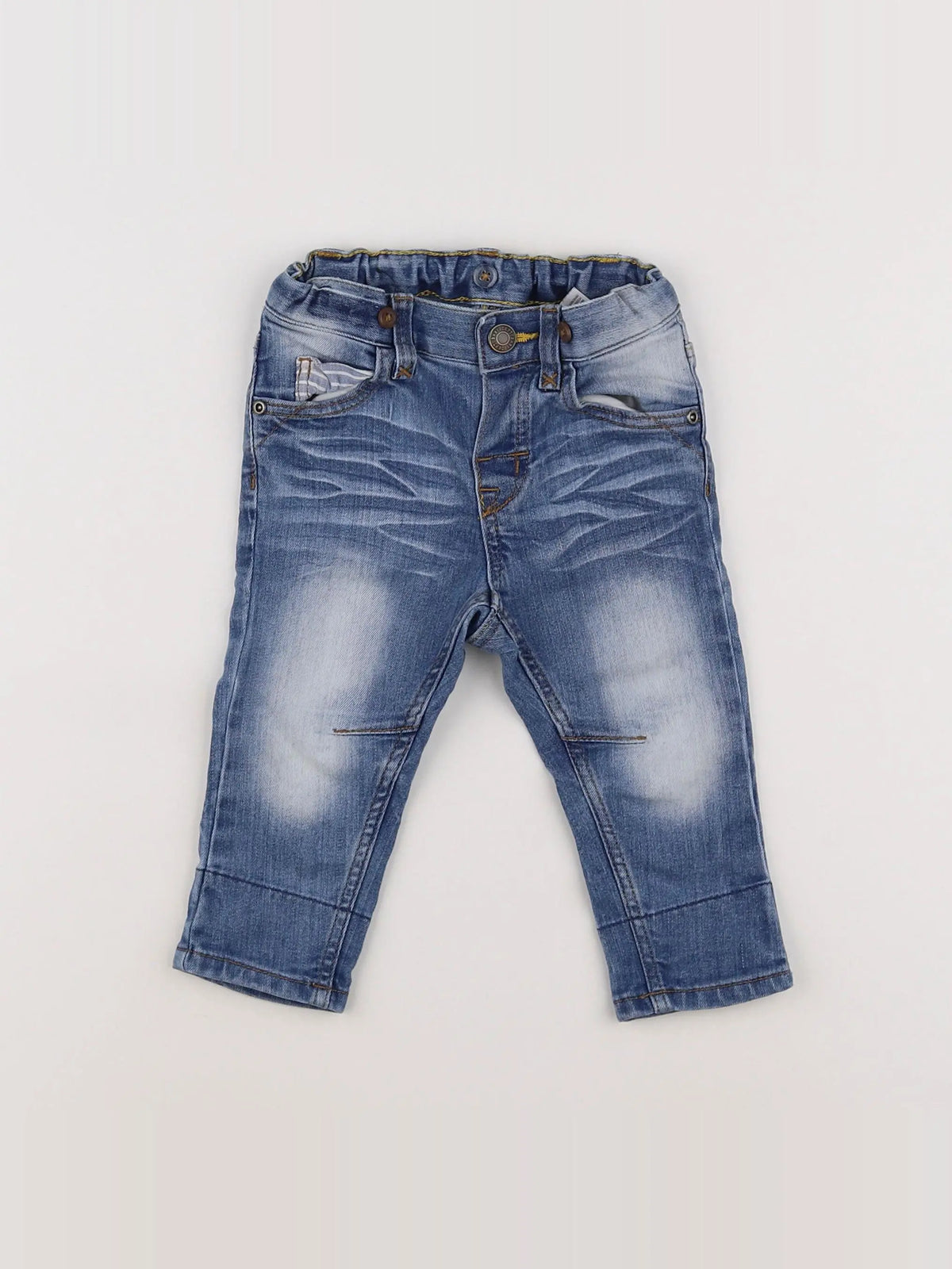 H&M - jean bleu - 6/9 mois