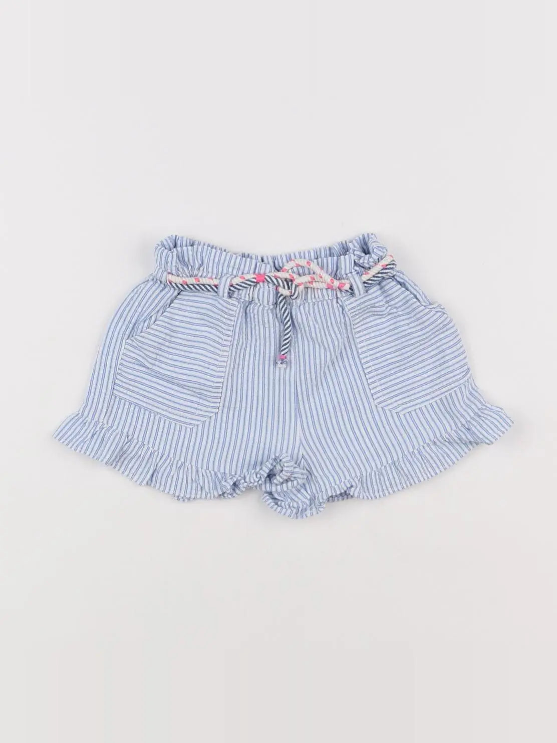 Zara - short bleu - 6/9 mois