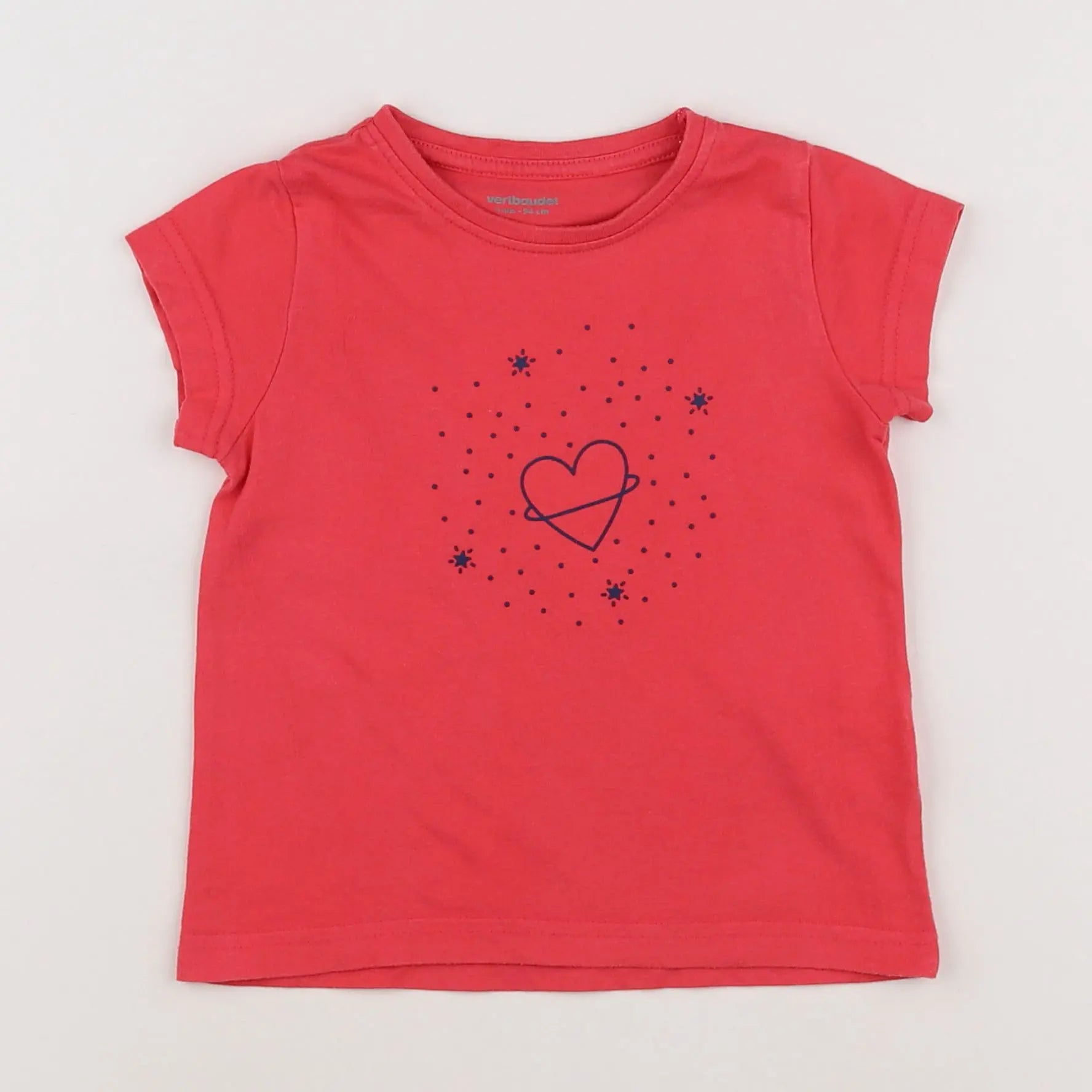 Vertbaudet - tee-shirt rose - 2 ans