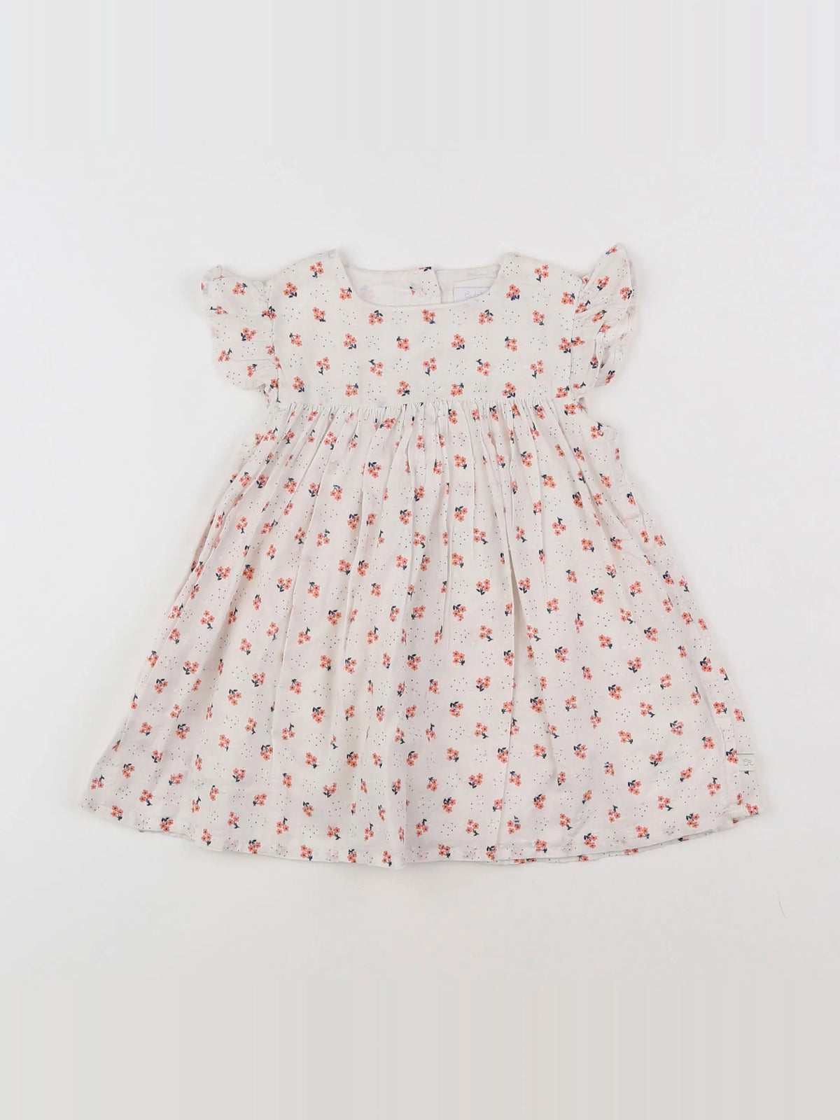 Cadet Rousselle - robe blanc, rose - 12 mois