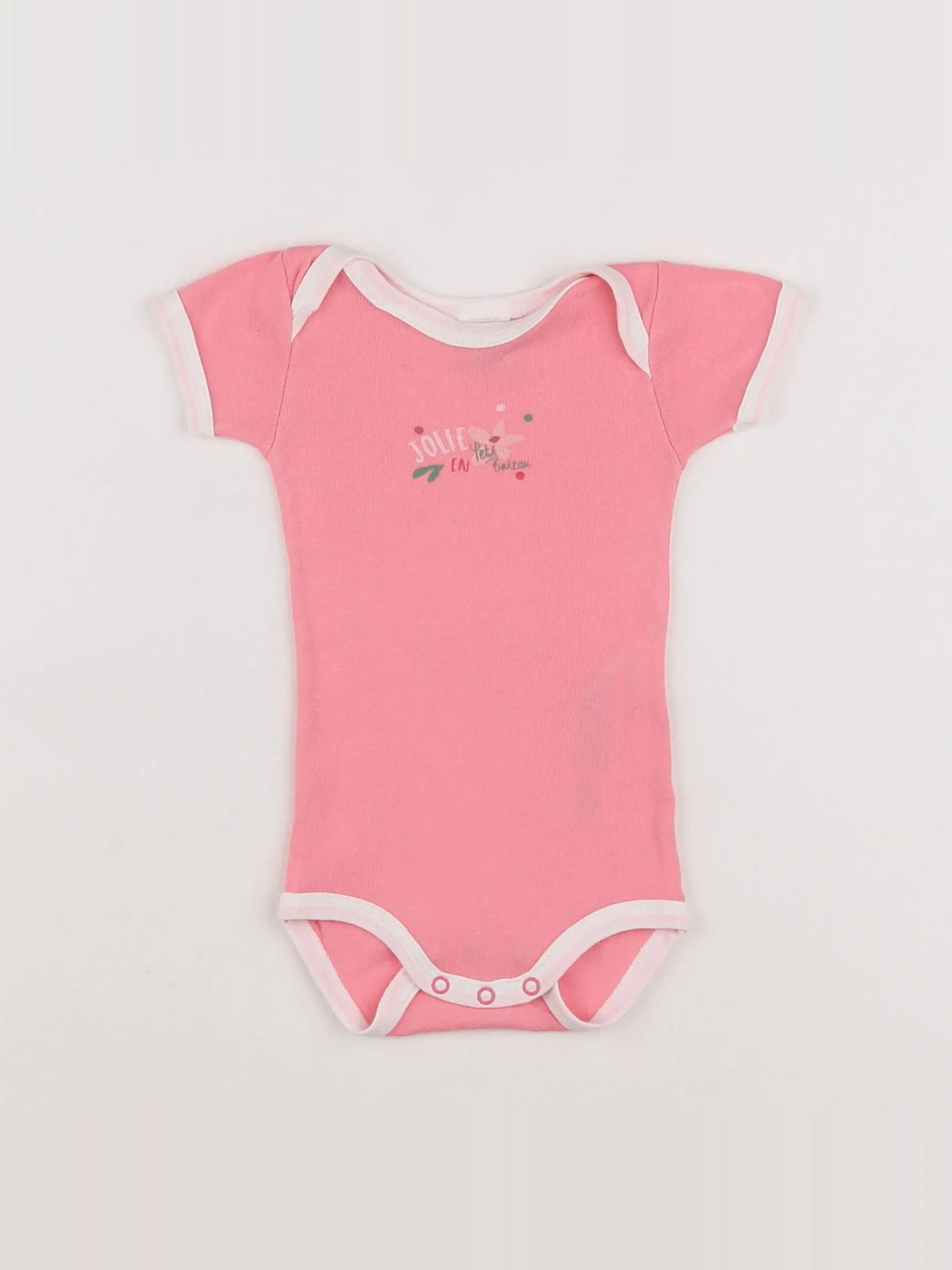 Petit Bateau - body rose - 3 mois
