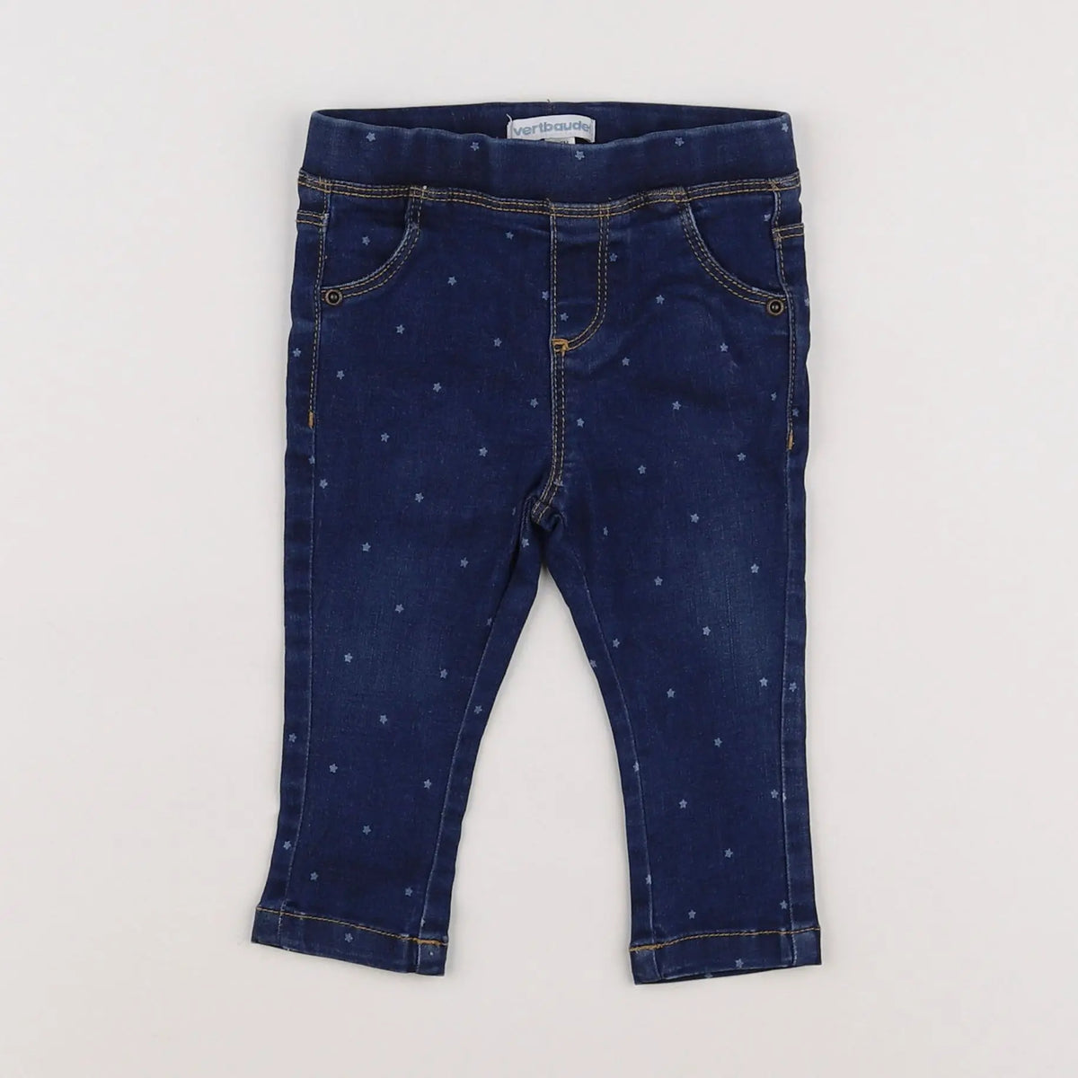 Vertbaudet - jegging bleu - 9 mois