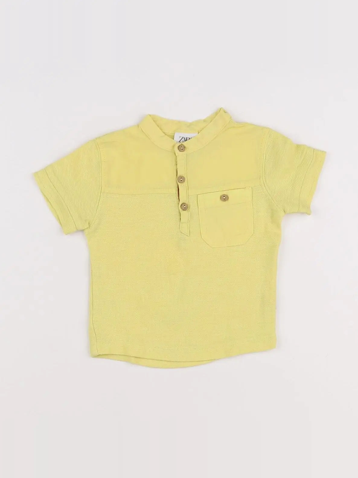 Zara - polo jaune - 3/6 mois