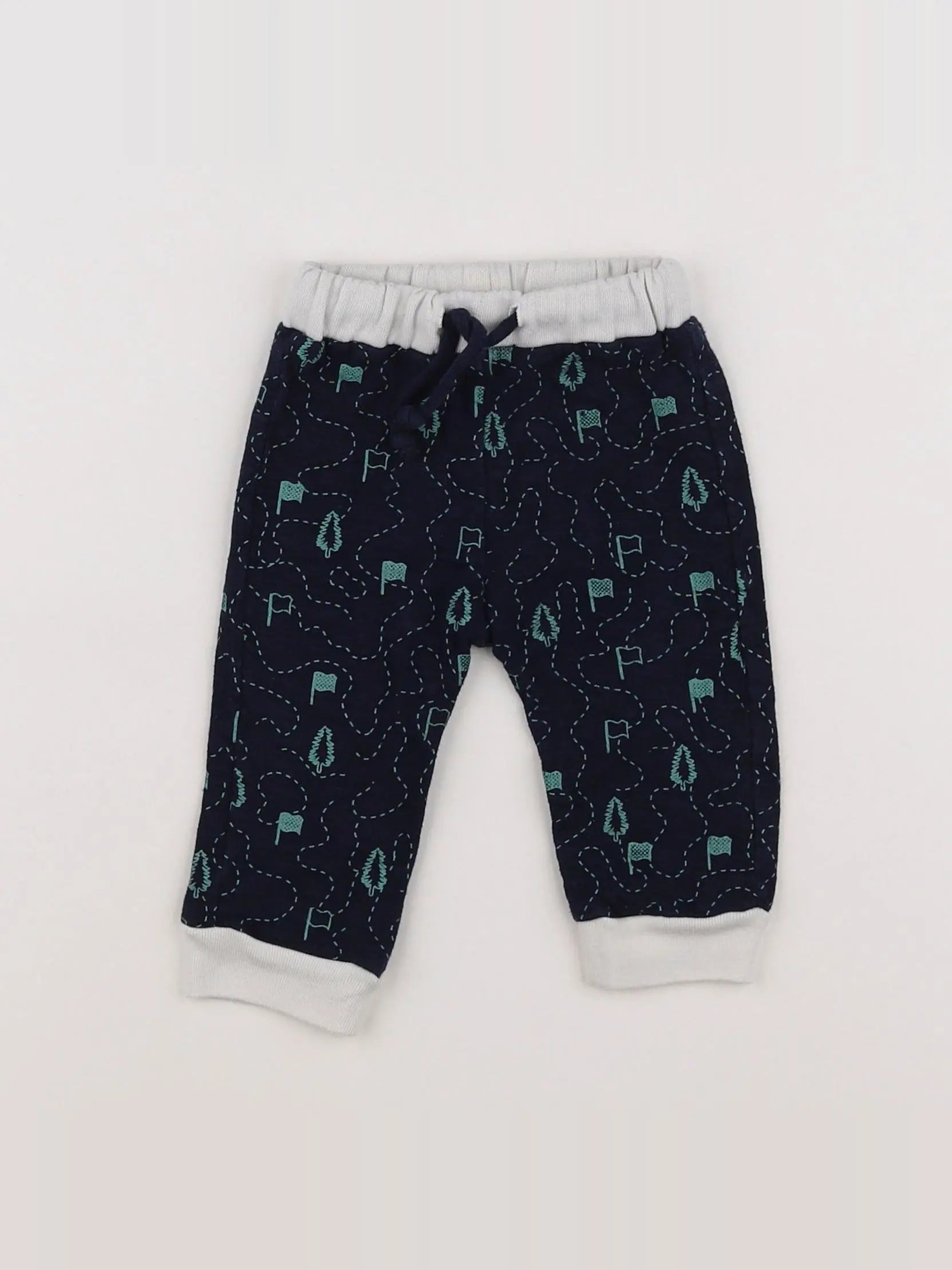 Blune - jogging bleu, gris - 6 mois