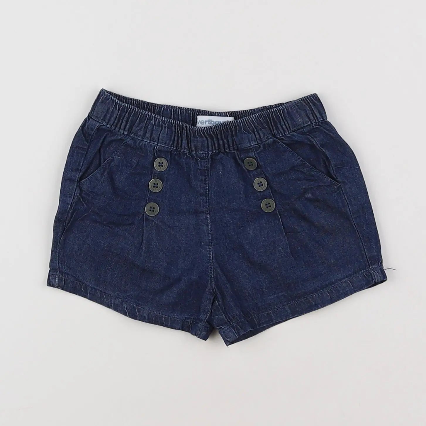 Vertbaudet - short bleu - 12 mois